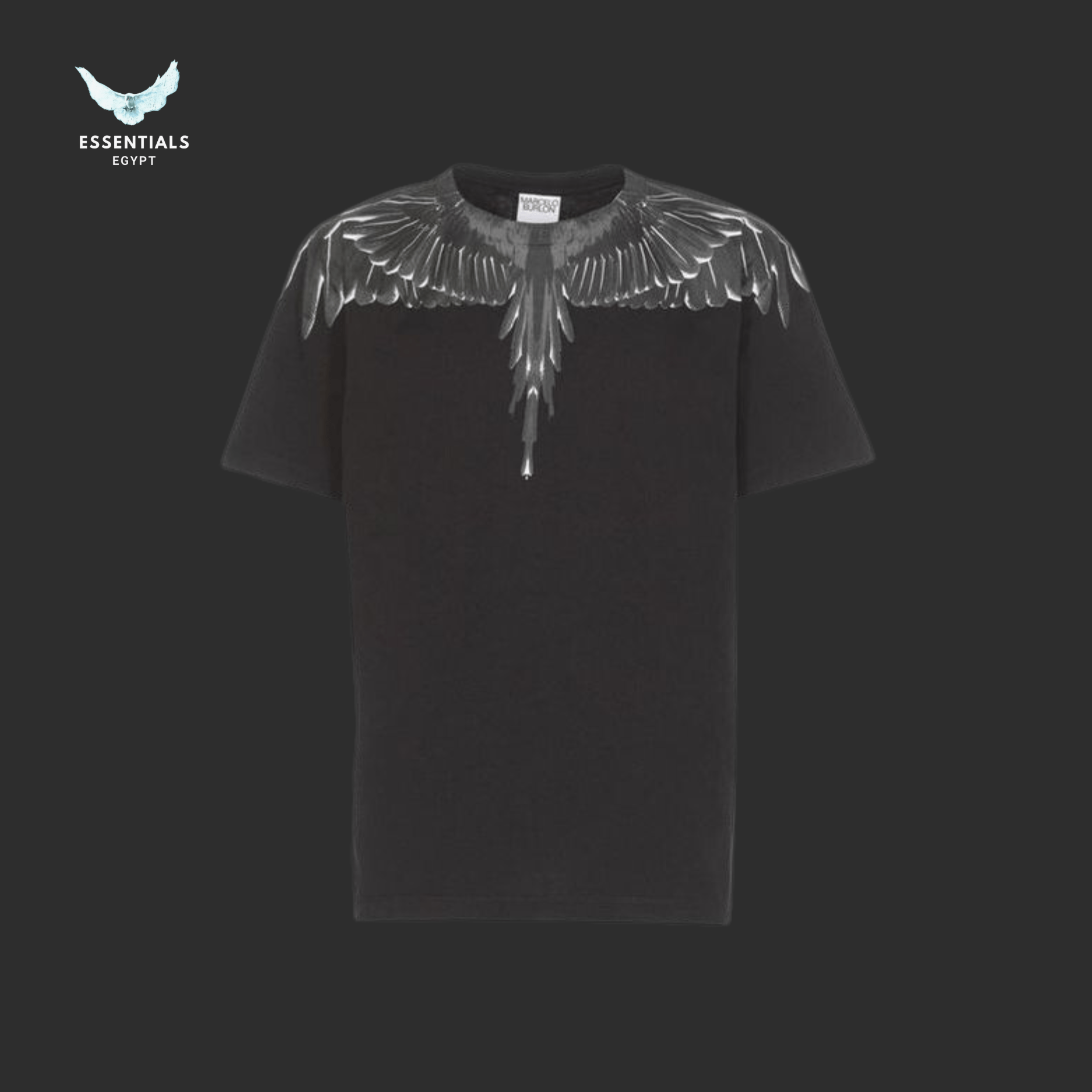 Marcelo Burlon Wings Black Tee Egypt Essentials EG