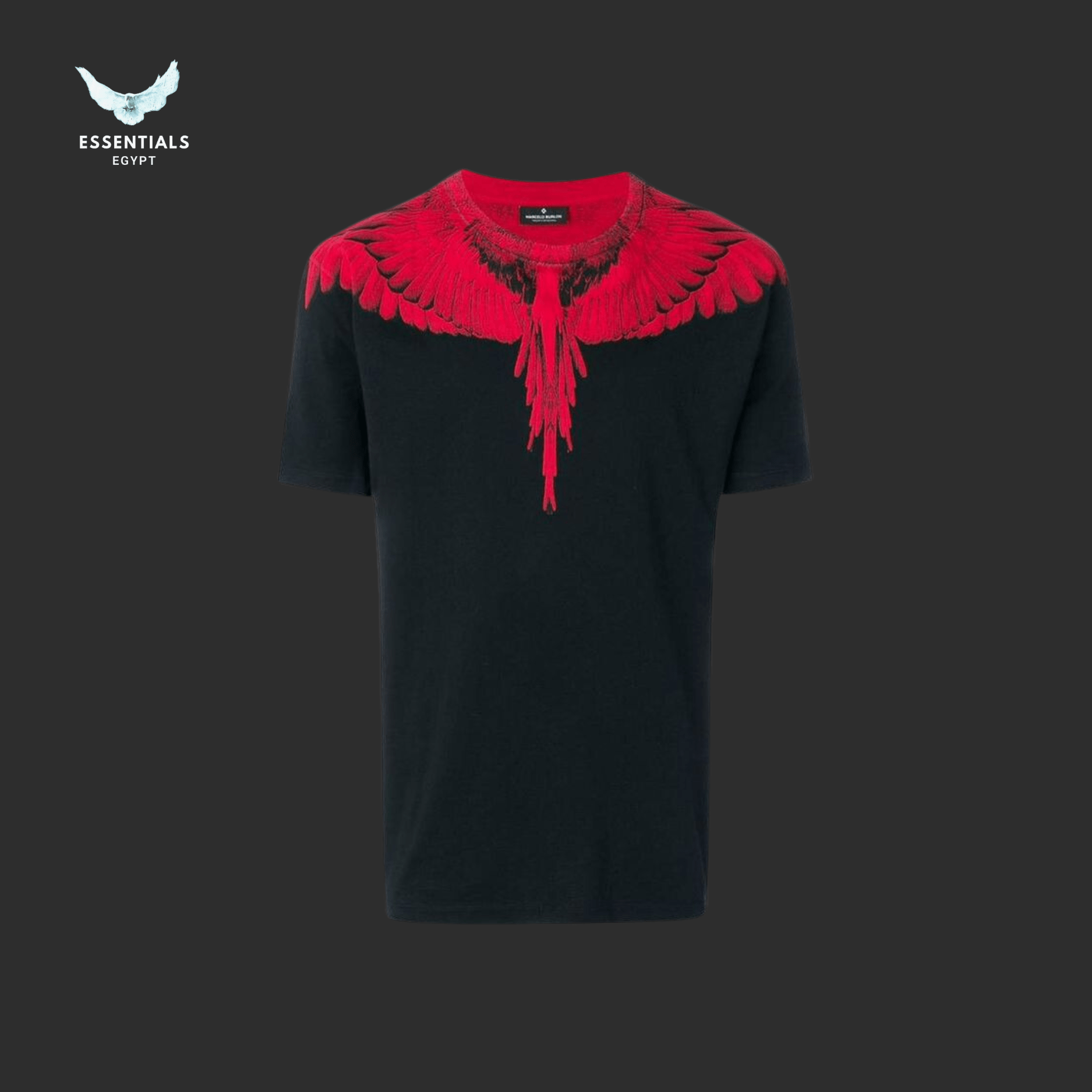 Marcelo Burlon T-Shirt – Black with Red Wings - ESSENTIALS EGYPT