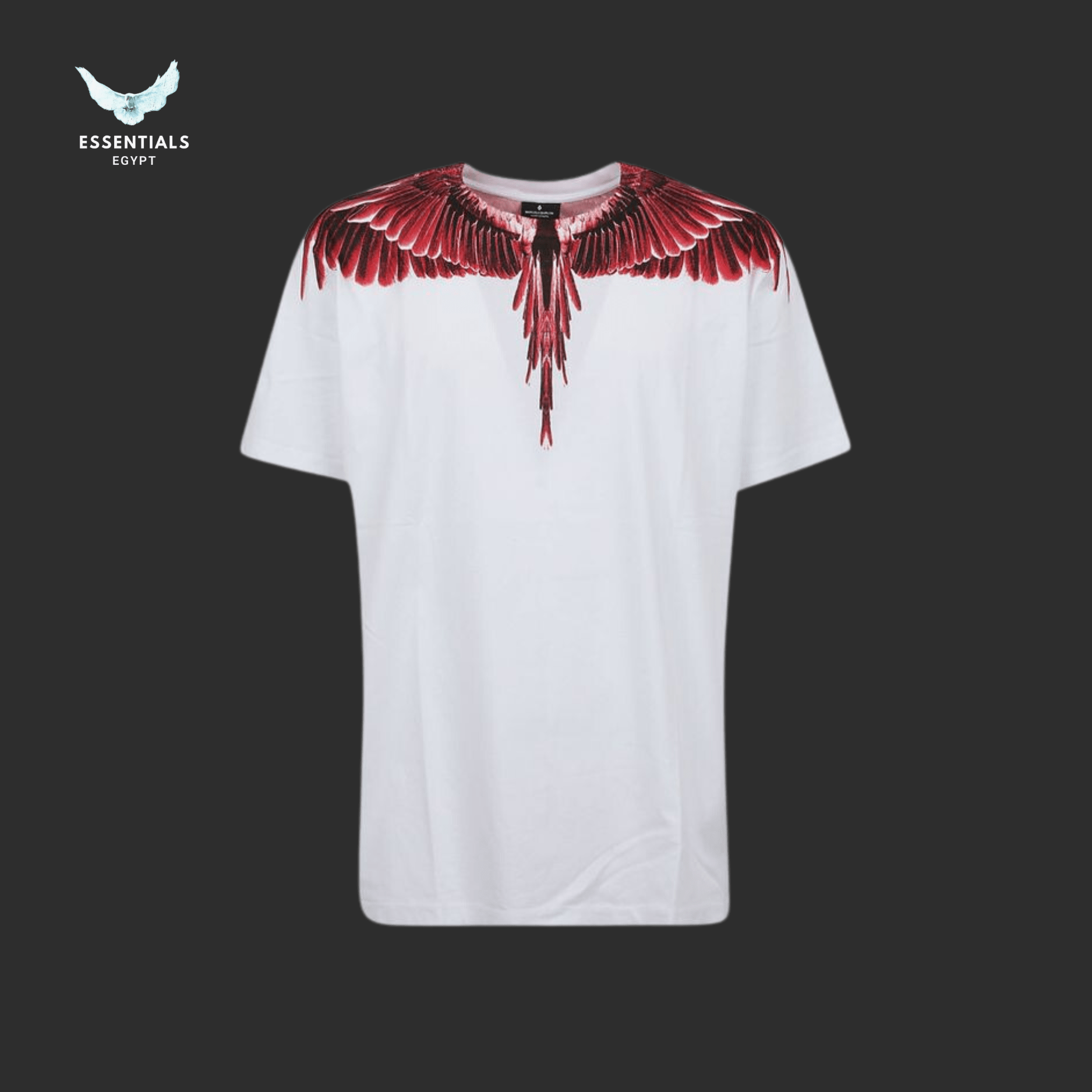 Marcelo Burlon T-Shirt – Feather Cut Wings Burgundy - ESSENTIALS EGYPT