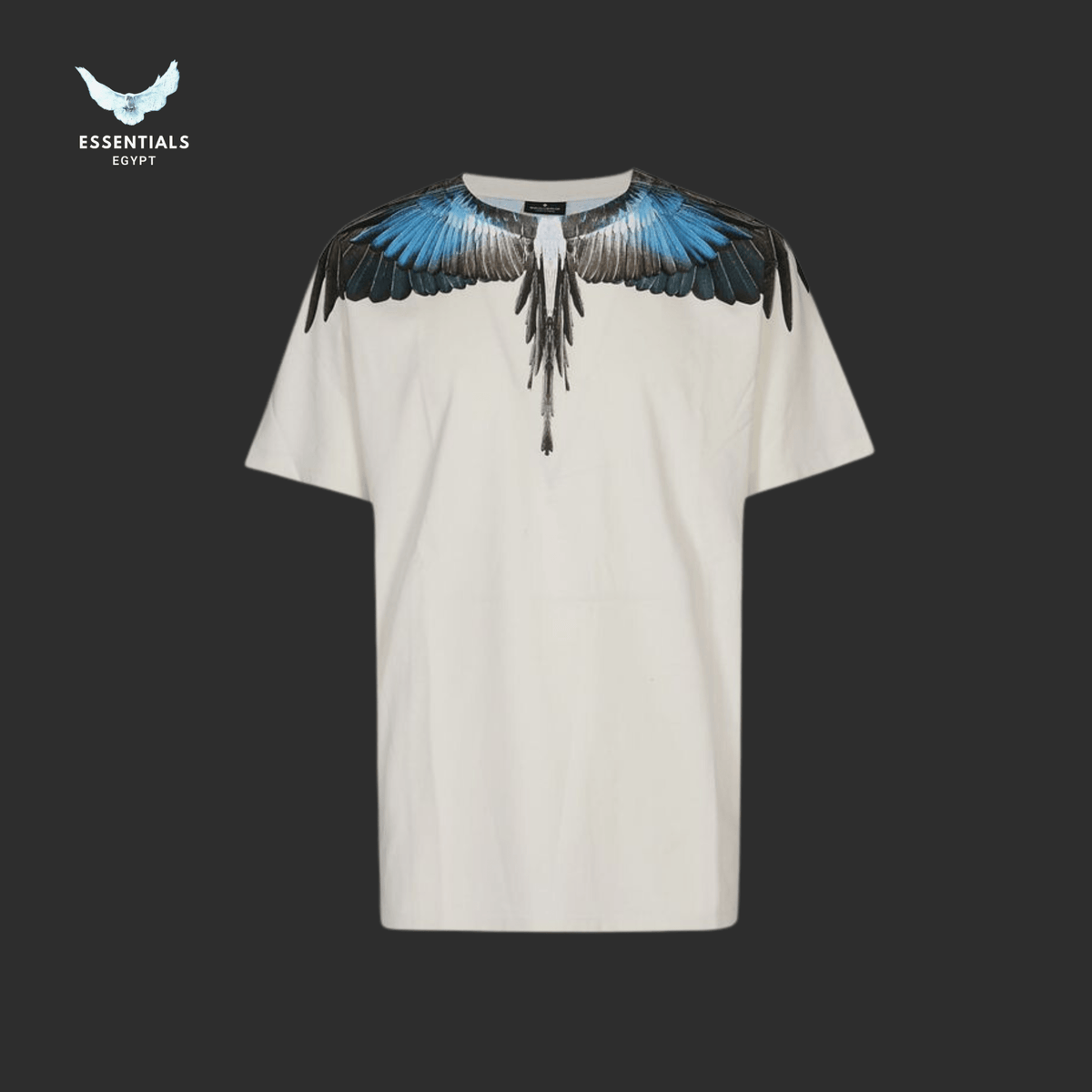 Marcelo Burlon White Blue Wings Tee Egypt | Essentials EG