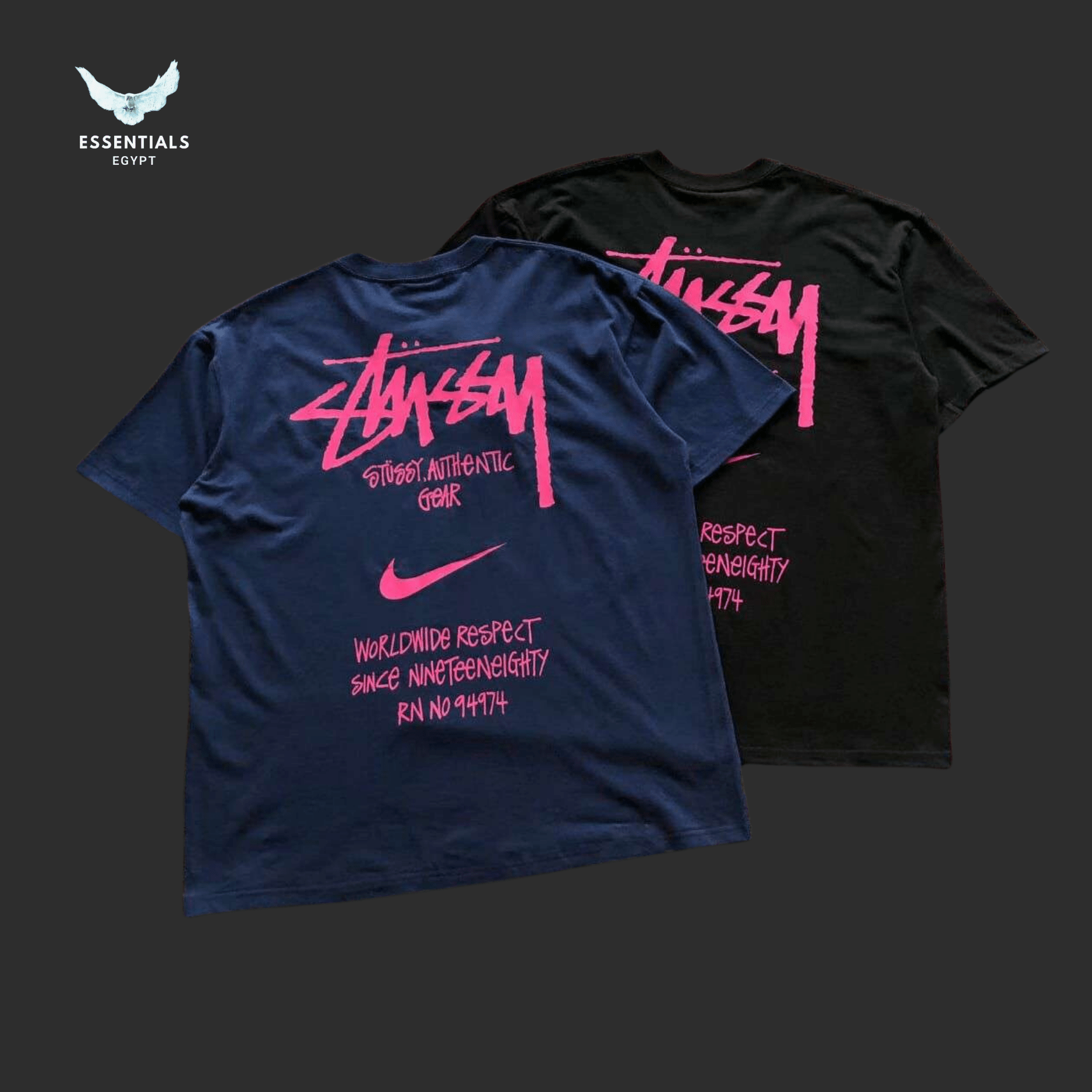 Nike x Stüssy T-Shirt – Authentic Gear Print - ESSENTIALS EGYPT