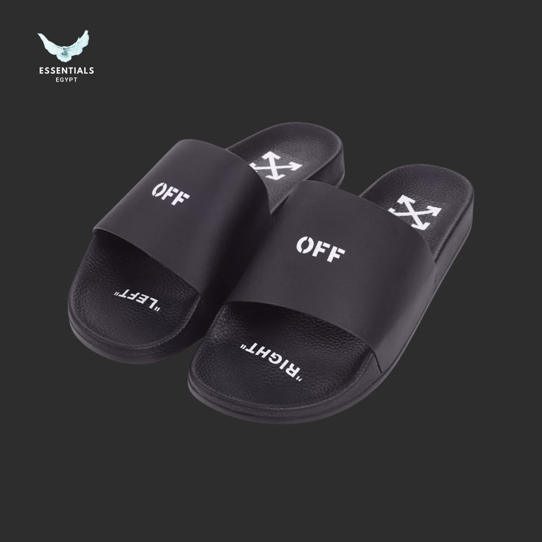 Off - White Slippers – Black - ESSENTIALS EGYPT