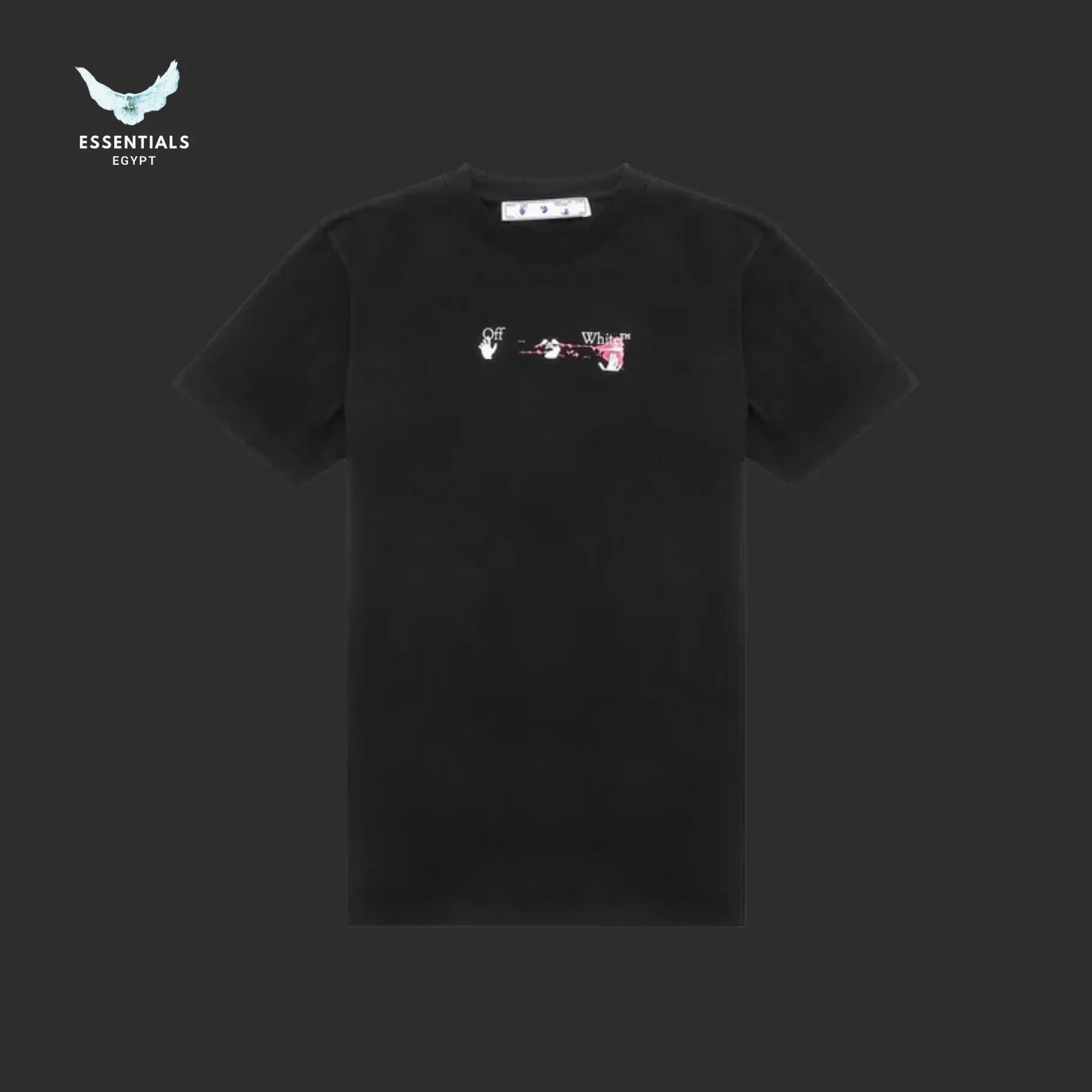 Off - White Minimal Logo Tee – Black/White - ESSENTIALS EGYPT