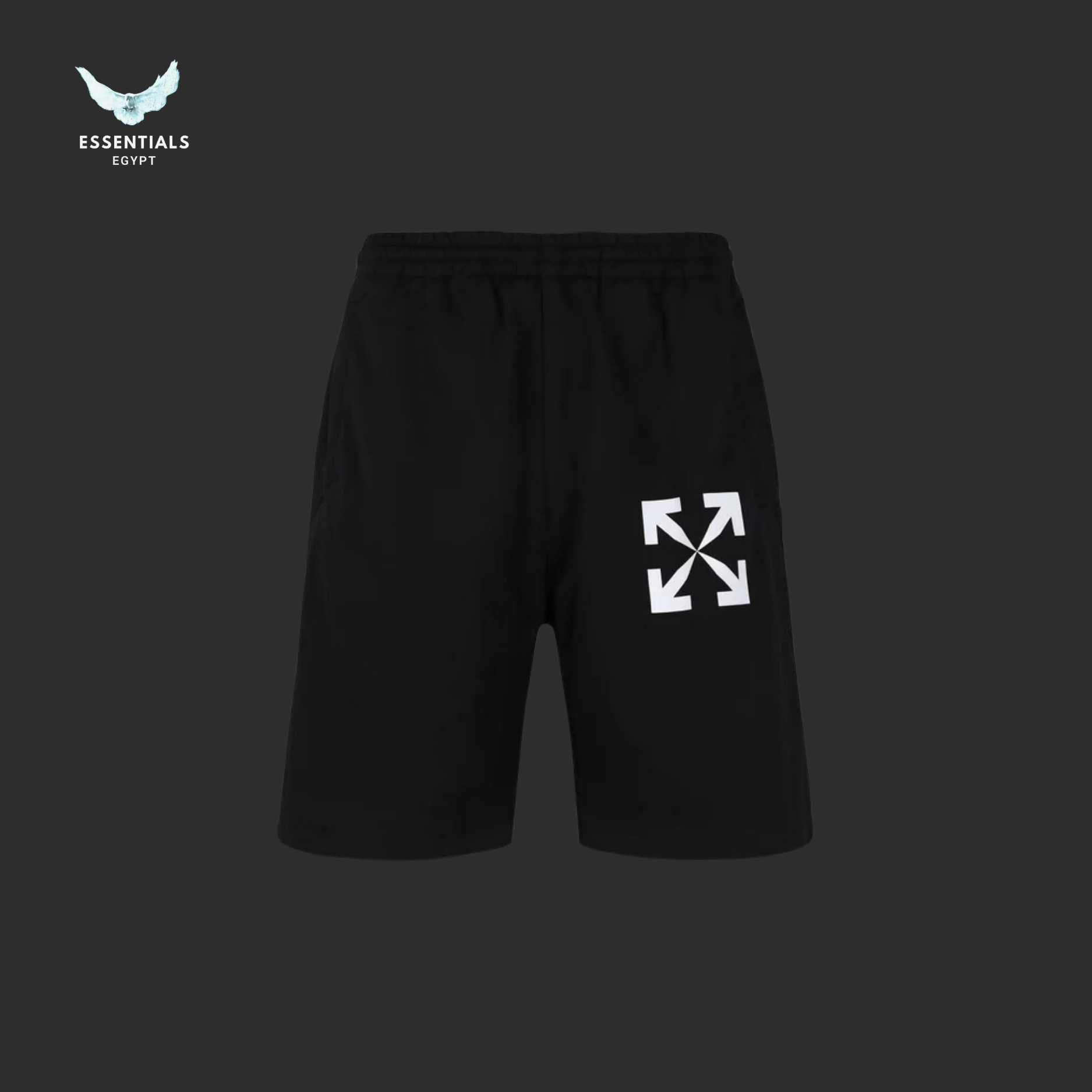 Off - White Arrow Print Track Shorts – Black - ESSENTIALS EGYPT