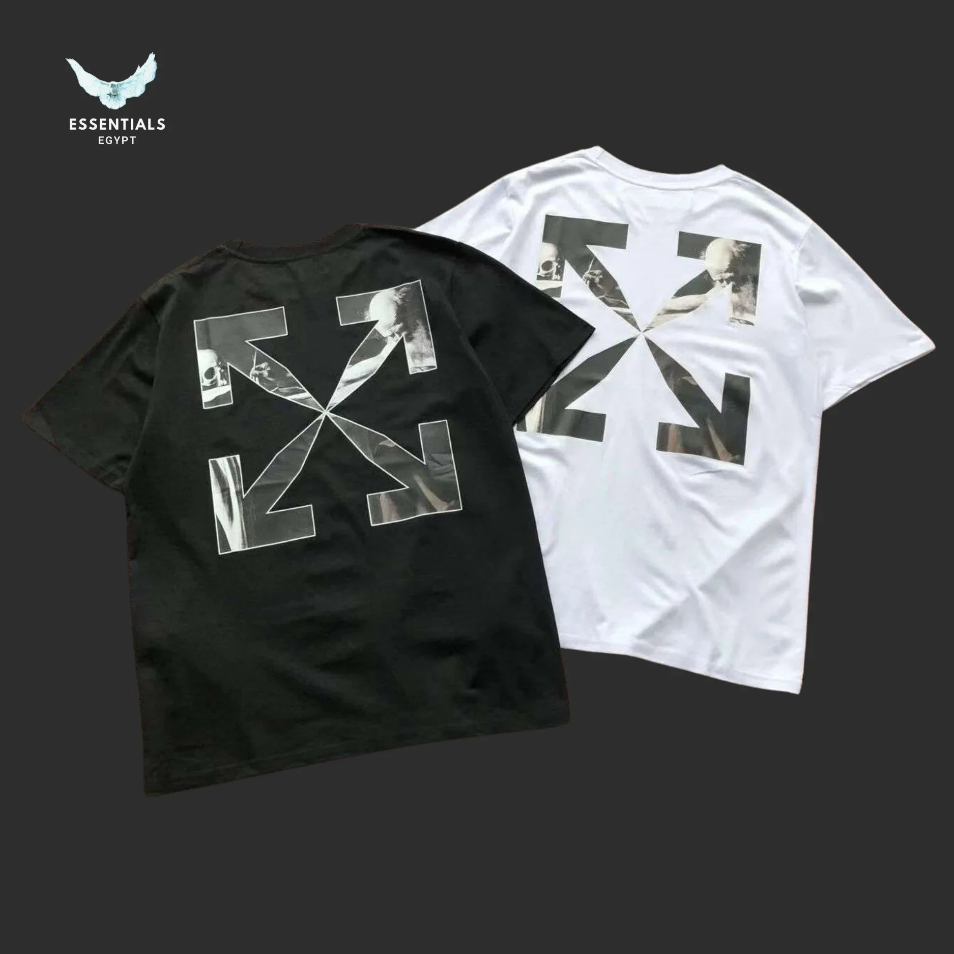 Off - White Caravaggio Arrows Tee – Black/White - ESSENTIALS EGYPT