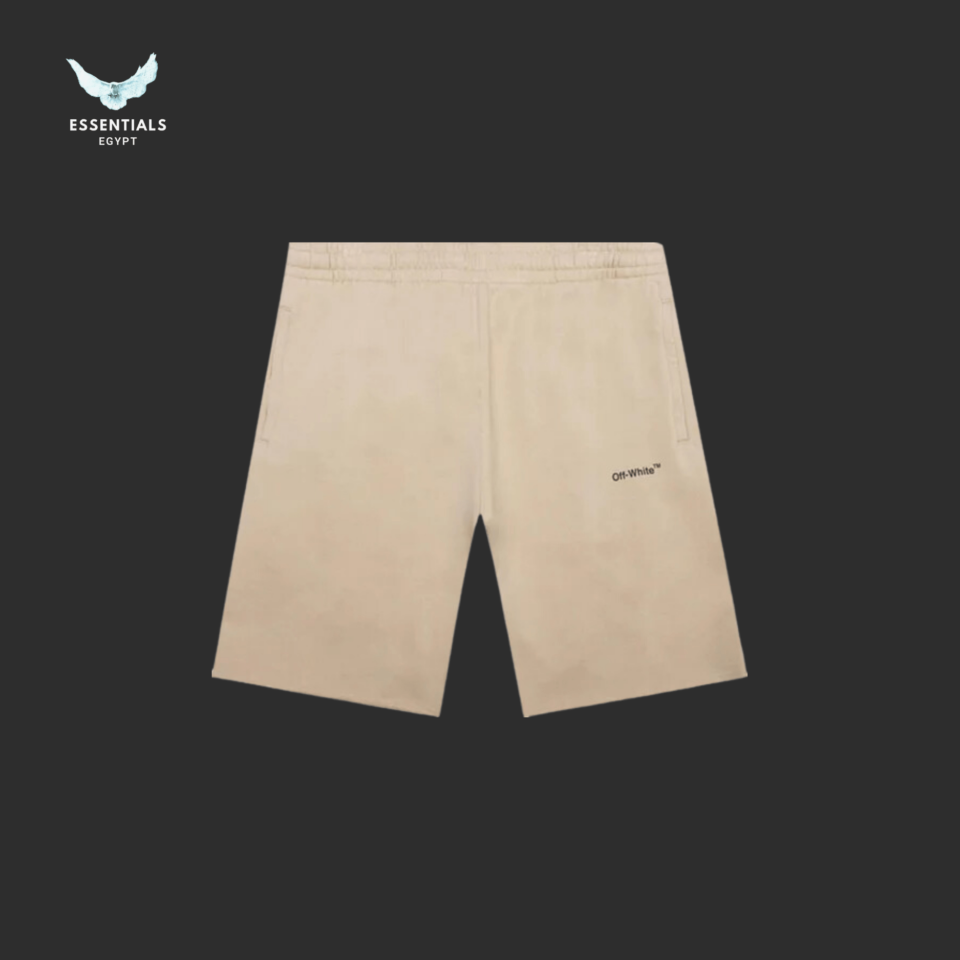 Off - White Caravaggio Diag Sweatshort – Dark Sand - ESSENTIALS EGYPT
