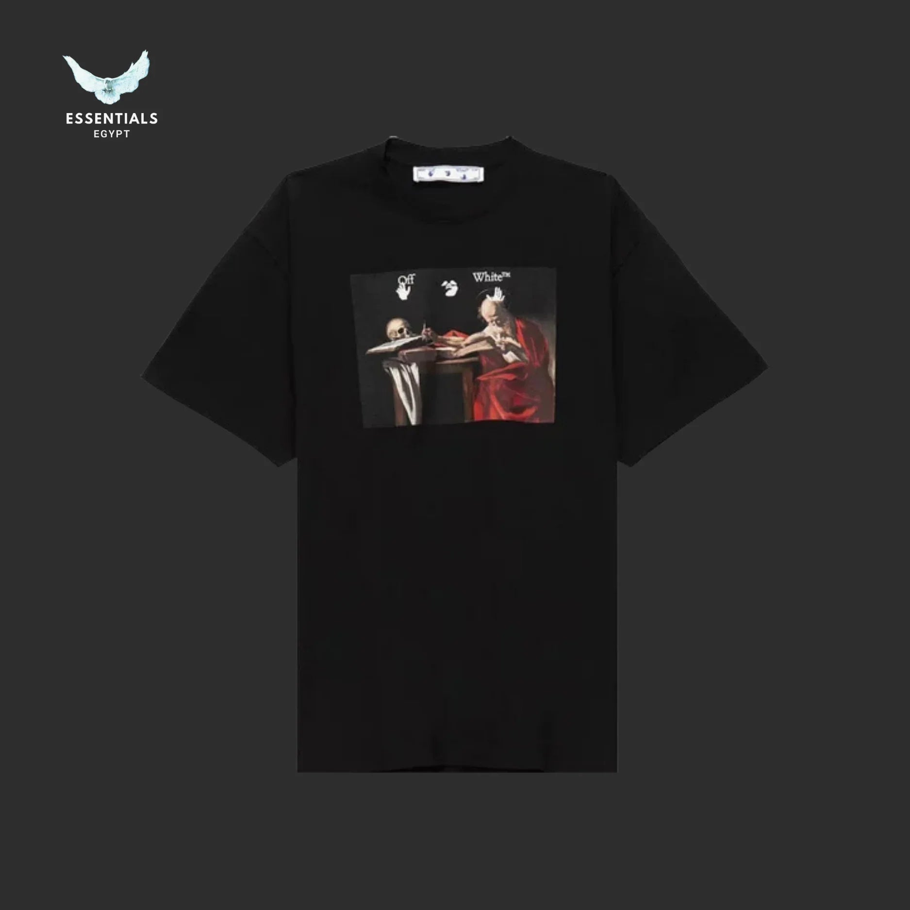 Off - White Caravaggio Over Tee – Black/Red - ESSENTIALS EGYPT