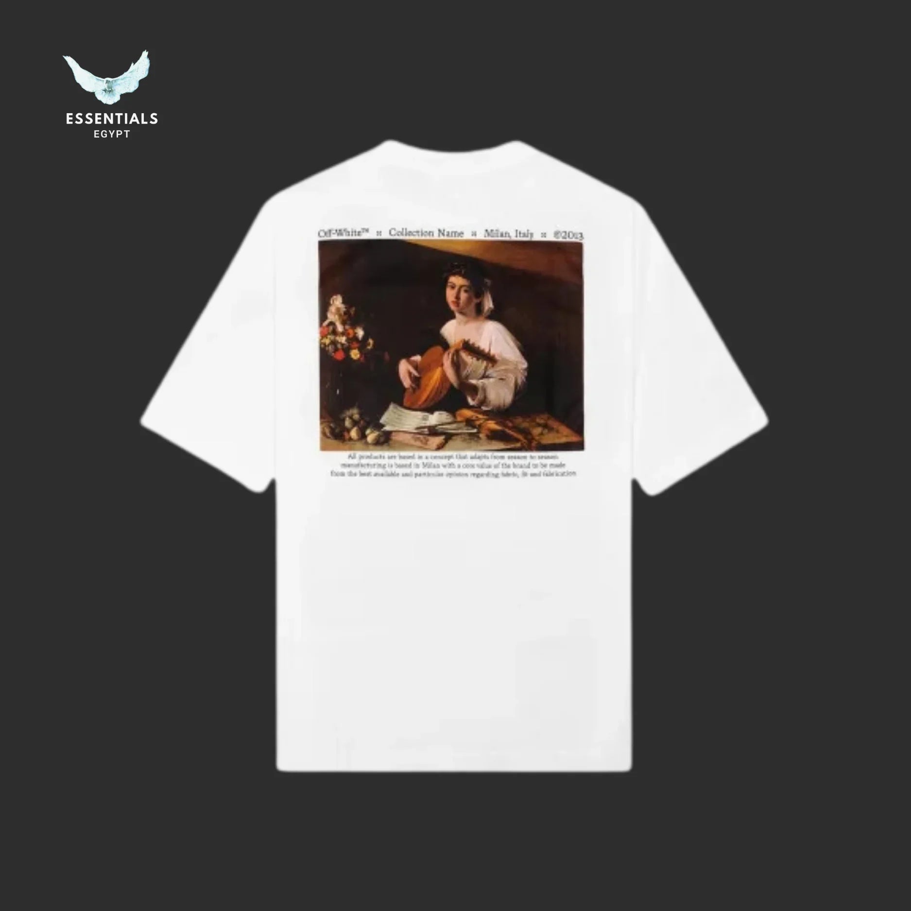 Off - White Caravaggio Short Sleeve Tee – White/Multi - ESSENTIALS EGYPT
