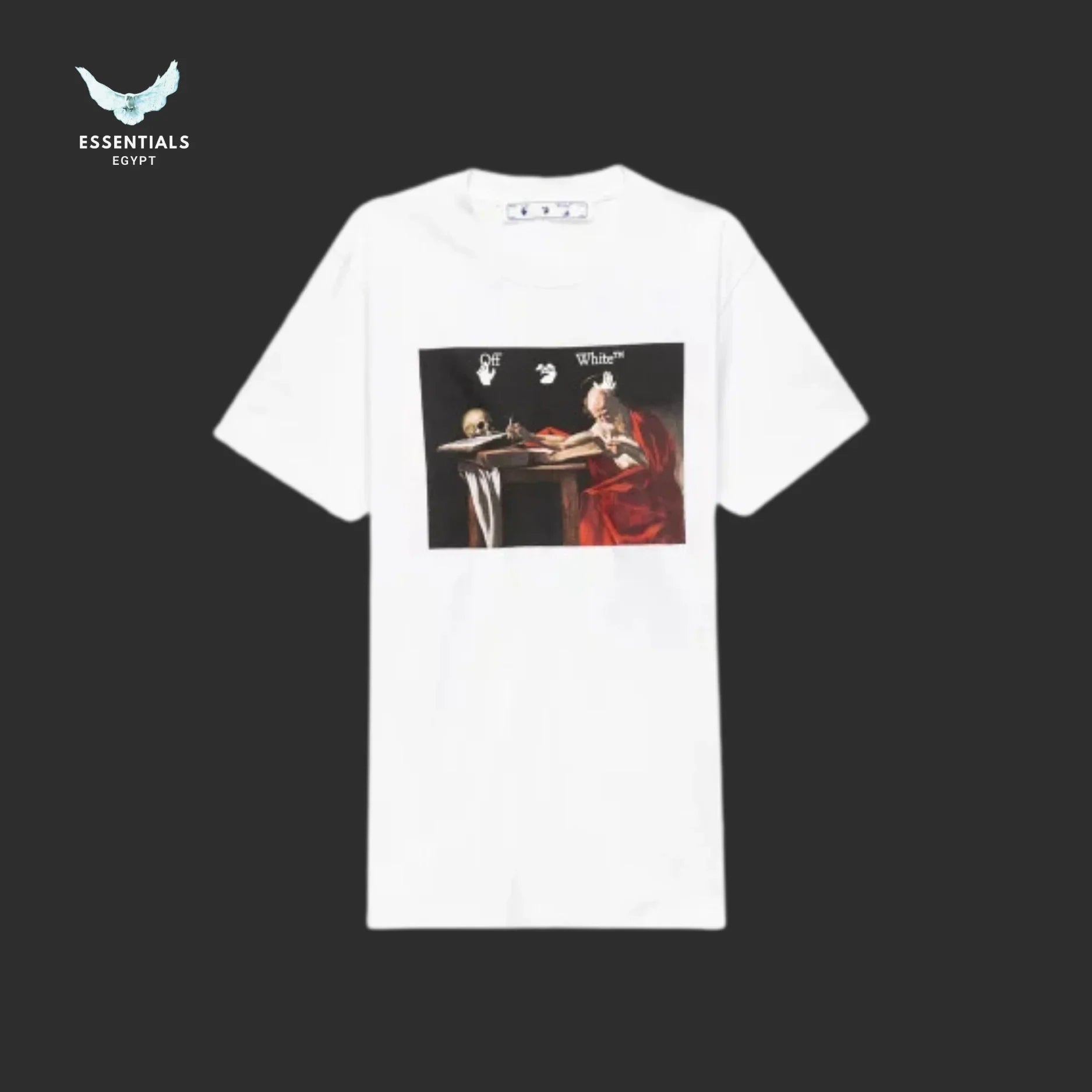 Off - White Caravaggio Slim Tee – White - ESSENTIALS EGYPT