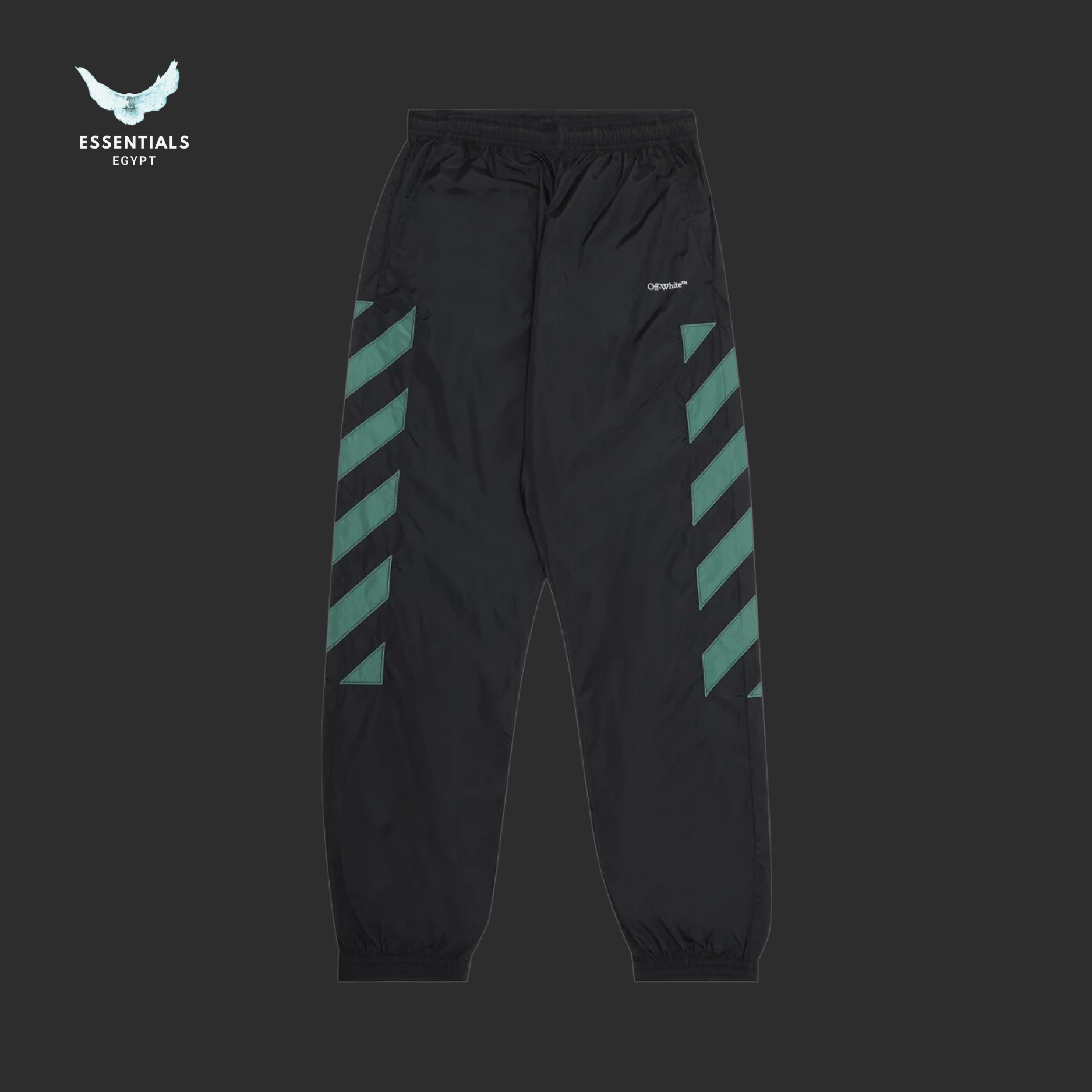 Off - White Diag Nylon Track Pants – Black/White - ESSENTIALS EGYPT