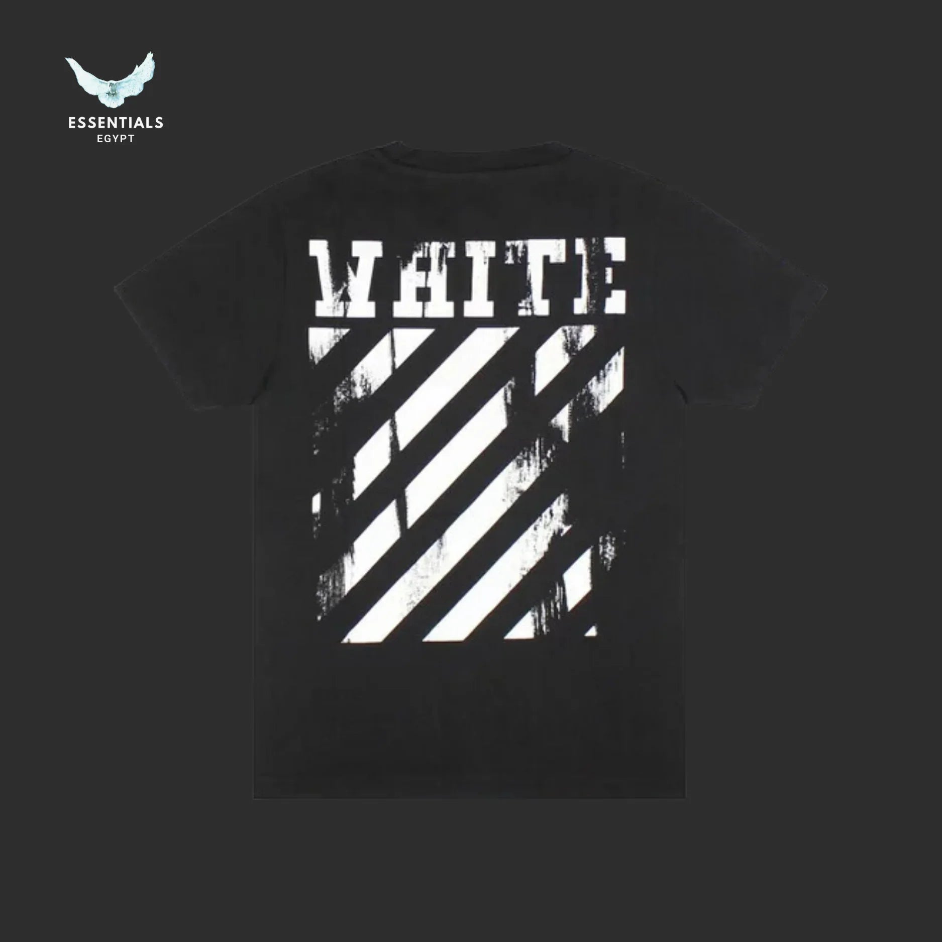 Off - White Diag Spray Tee – Black/White - ESSENTIALS EGYPT