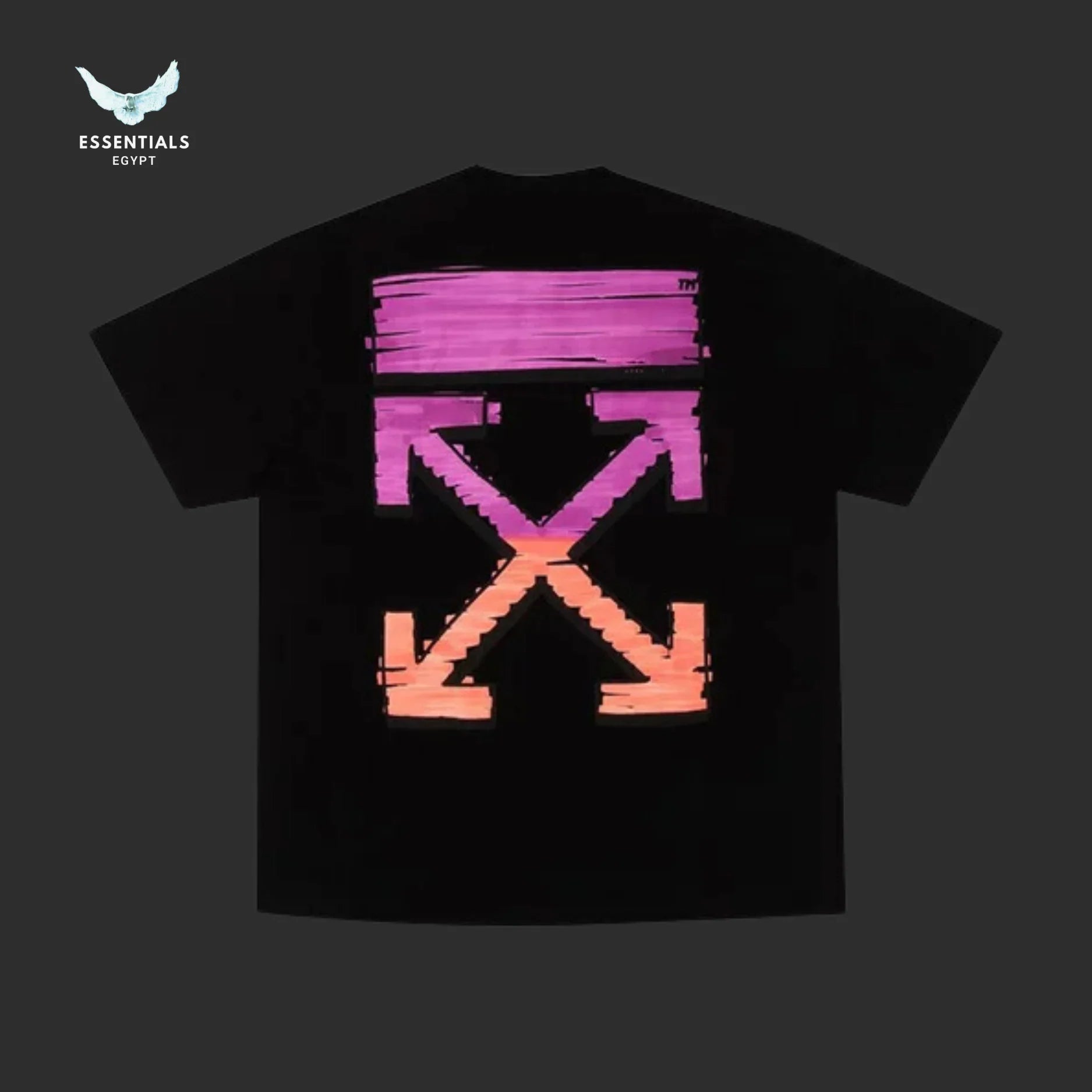 Off - White Marker Arrows Tee – Black/Fuchsia - ESSENTIALS EGYPT