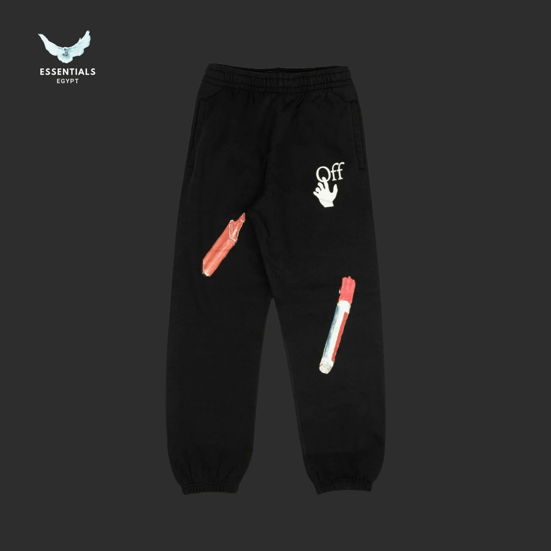 Off - White Pascal Medici Sweatpants – Black - ESSENTIALS EGYPT