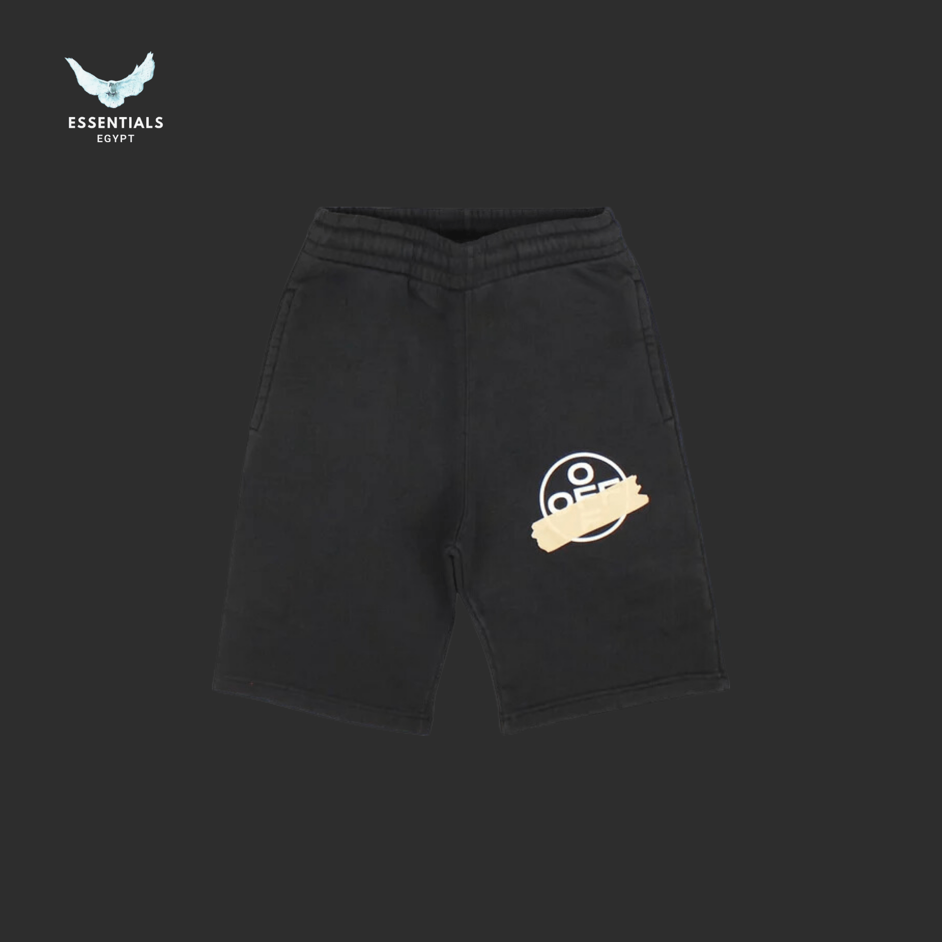 Off - White Tape Sweatshorts – Black/Beige - ESSENTIALS EGYPT