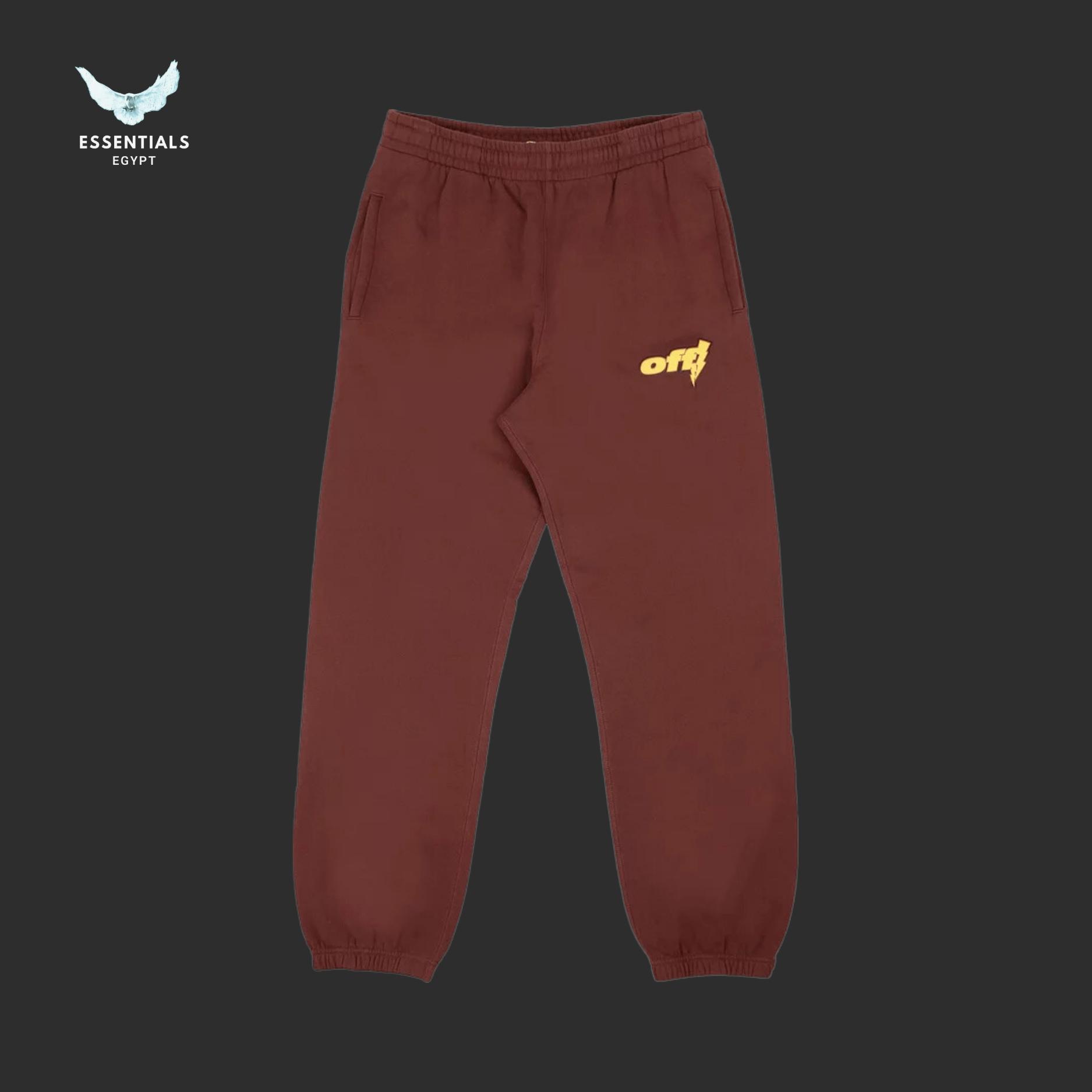 Off - White Thunder Stable Slim Sweatpant – Barolo/Yellow - ESSENTIALS EGYPT