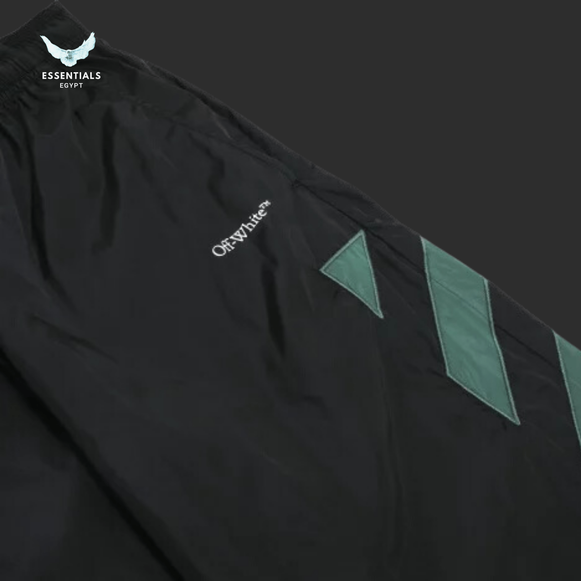Off - White Diag Nylon Track Pants – Black/White - ESSENTIALS EGYPT