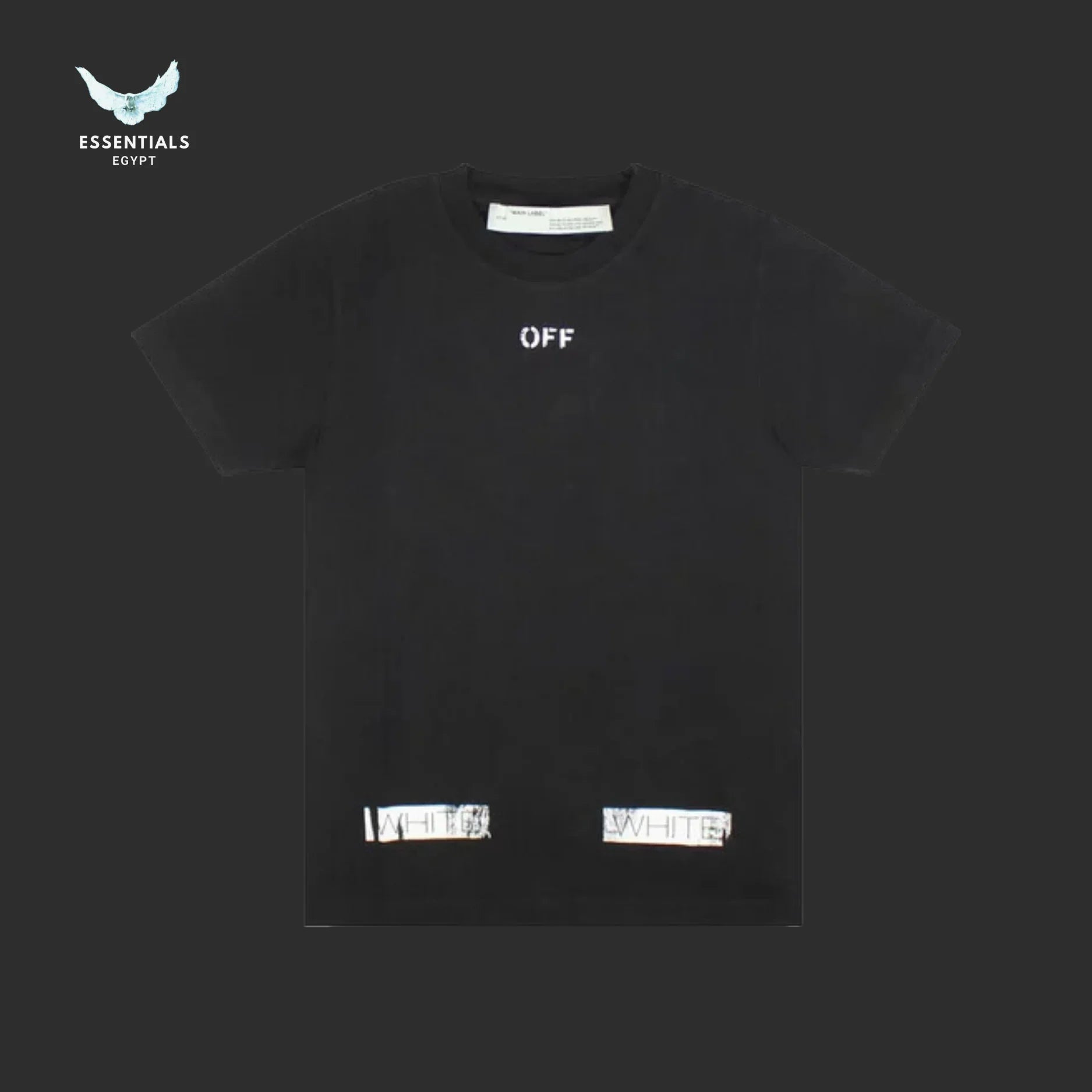 Off - White Diag Spray Tee – Black/White - ESSENTIALS EGYPT