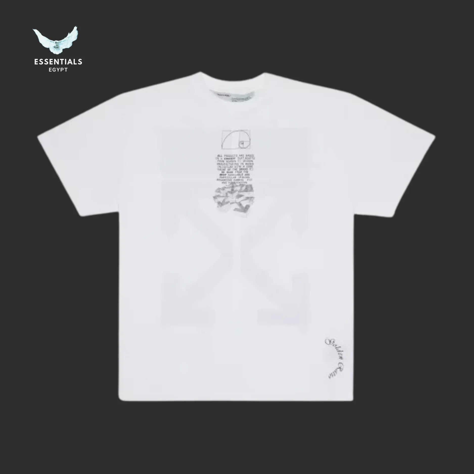 Off - White Dripping Arrows T-Shirt – White - ESSENTIALS EGYPT