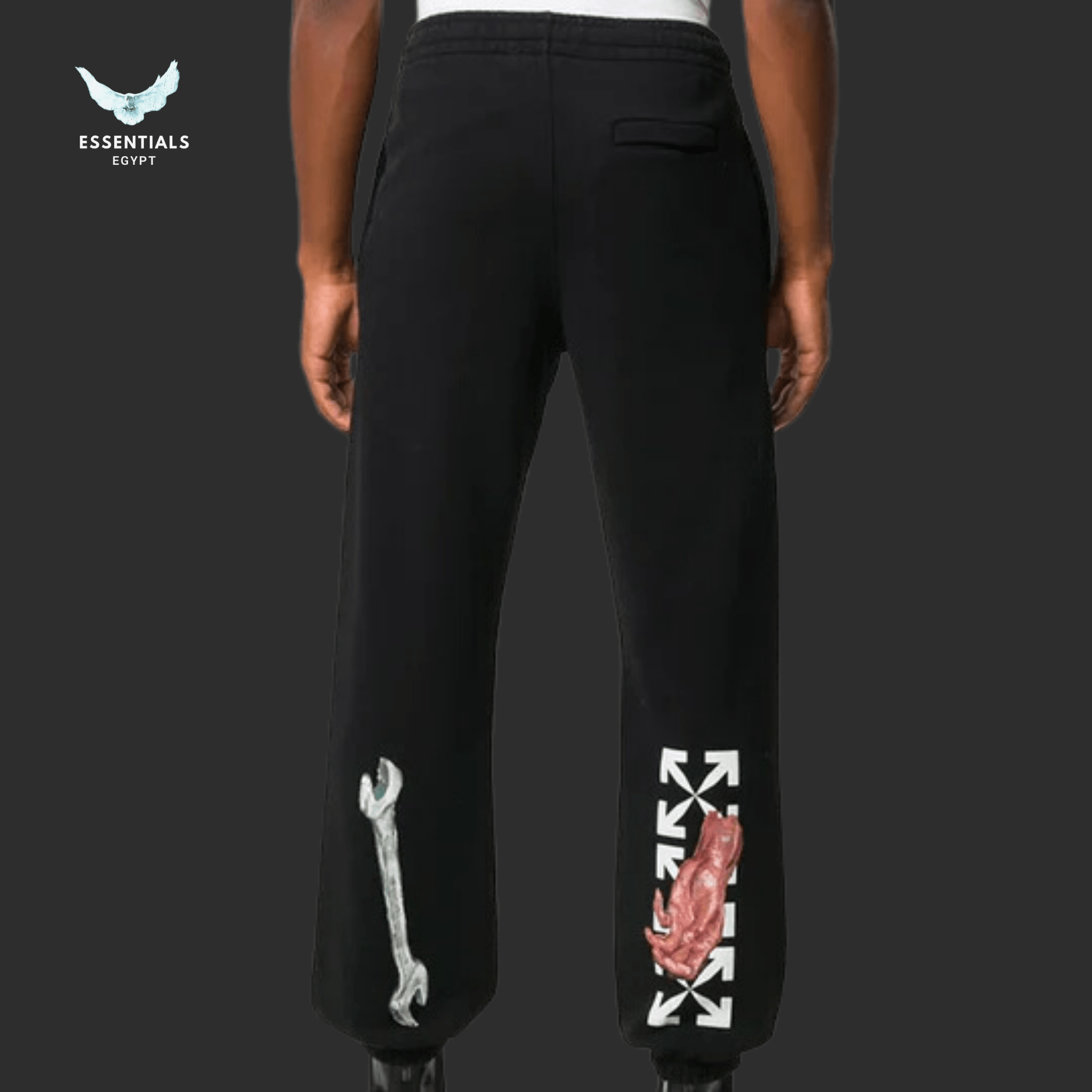 Off - White Pascal Medici Sweatpants – Black - ESSENTIALS EGYPT