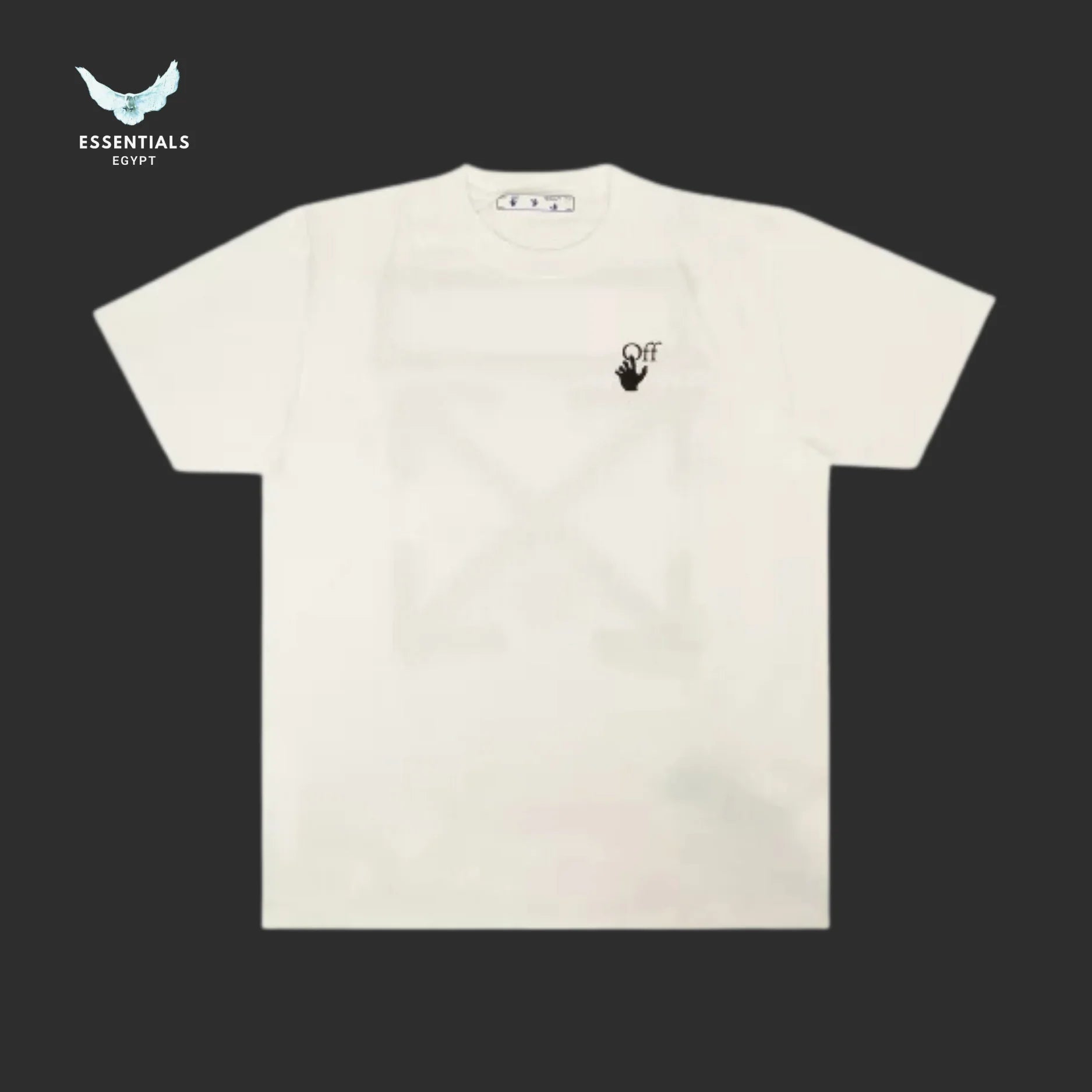 Off - White Spray Marker Slim Tee – White/Black - ESSENTIALS EGYPT