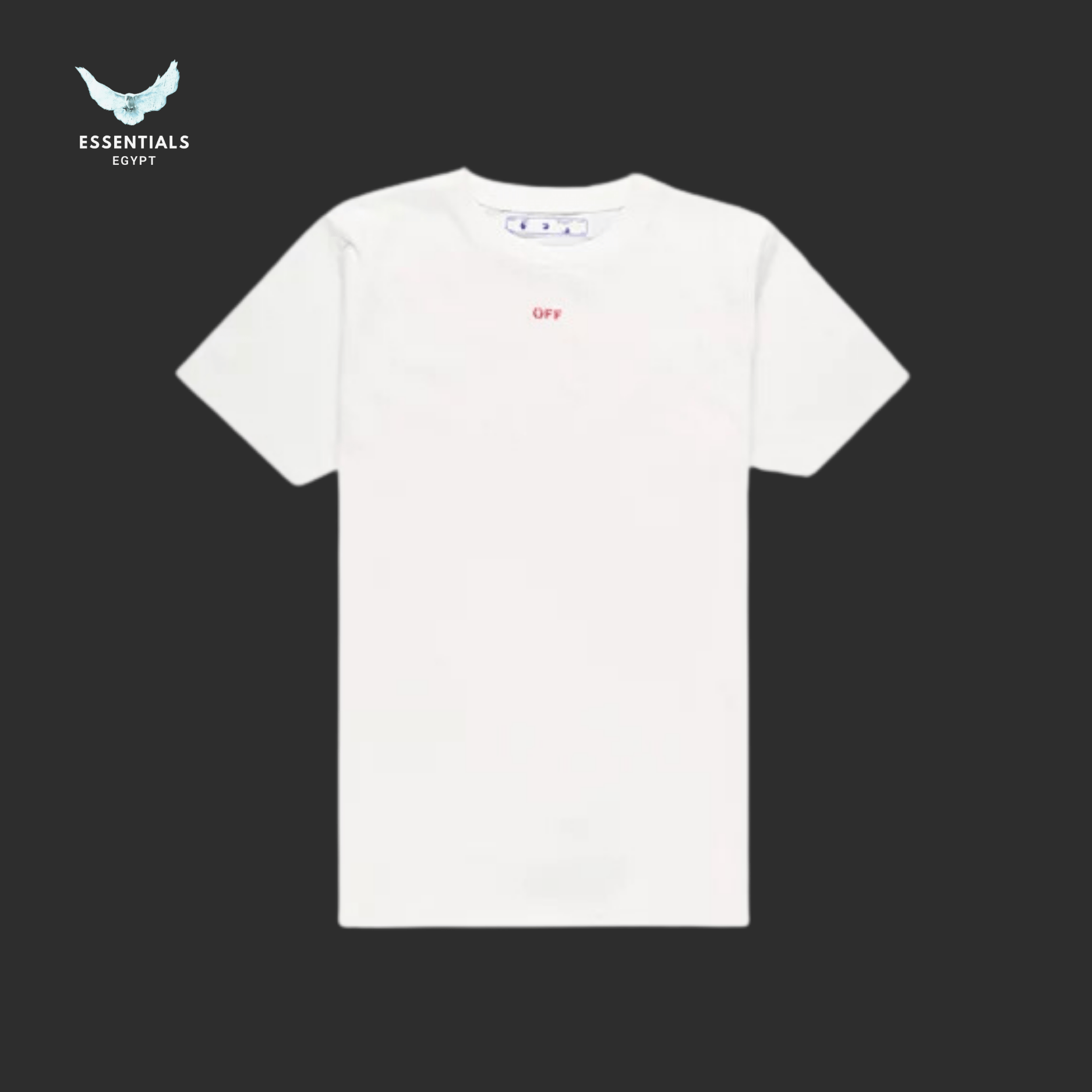 Off - White Stencil Arrows Tee – White/Red - ESSENTIALS EGYPT
