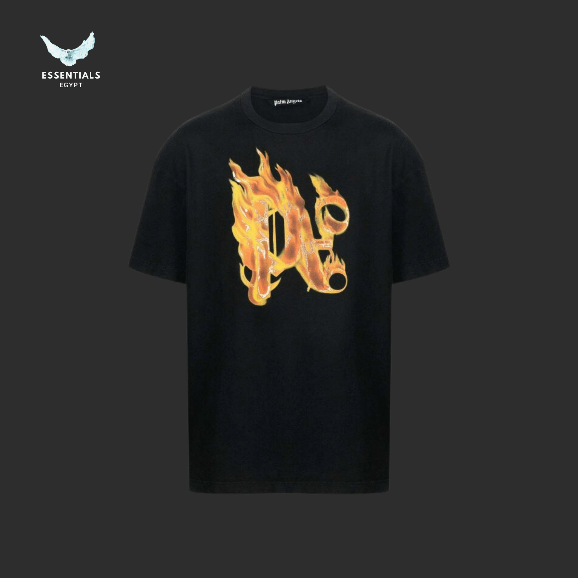 Palm Angels T-Shirt – Burning Monogram Print - ESSENTIALS EGYPT