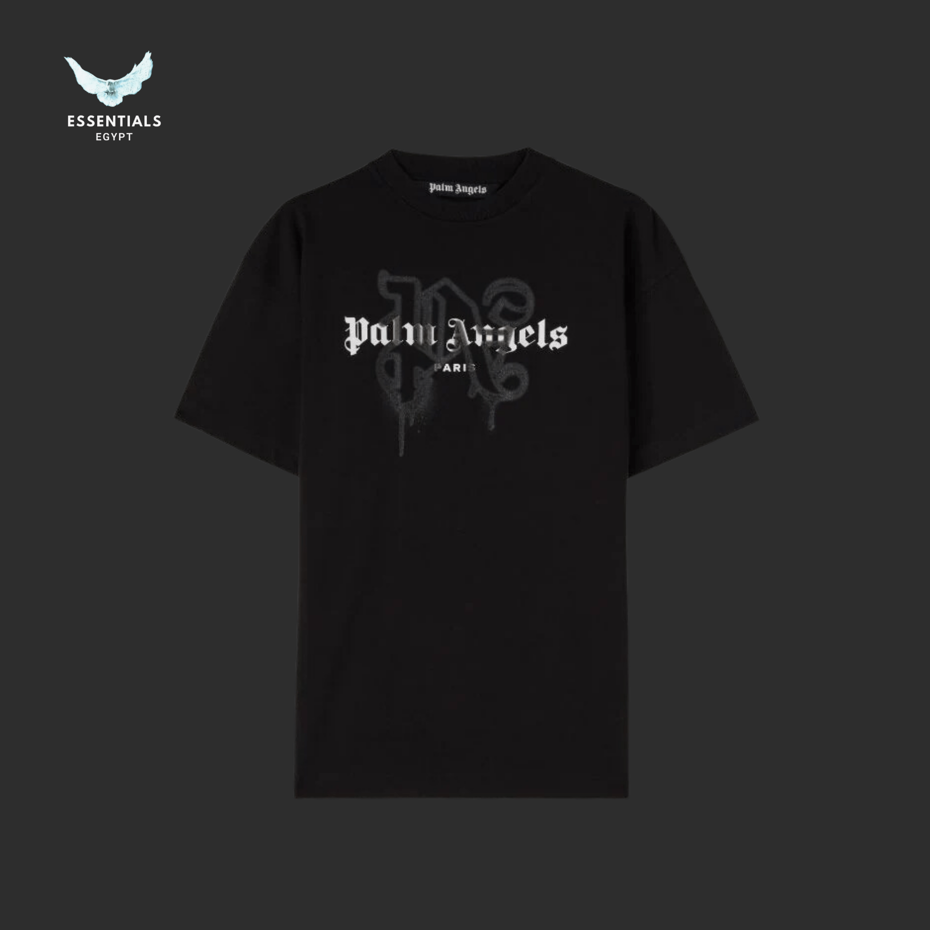 Palm Angels T-Shirt – Monogram Spray City (Black) - ESSENTIALS EGYPT
