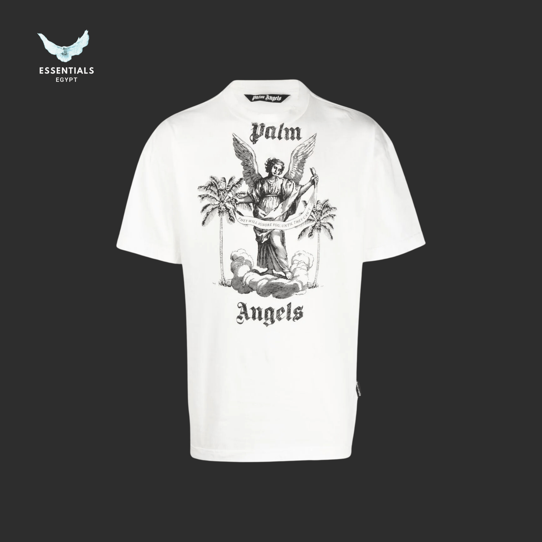 Palm Angels T-Shirt – University Logo Print - ESSENTIALS EGYPT