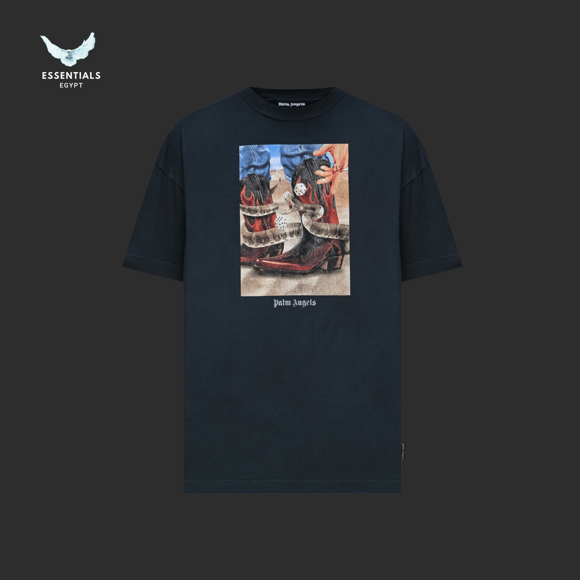 Palm Angels T-Shirt – Graphic Print Logo - ESSENTIALS EGYPT