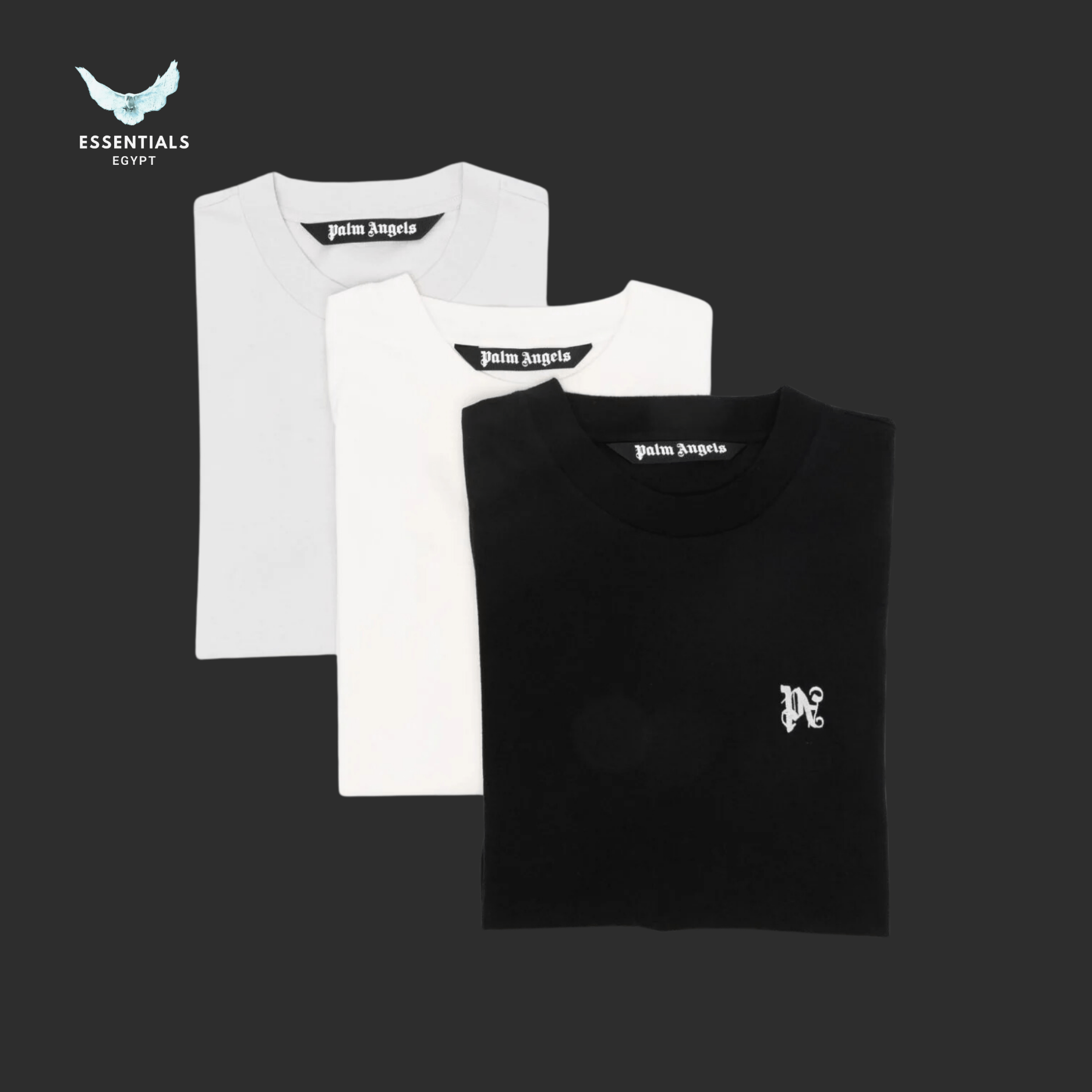 Palm Angels T-Shirt Set – Monogram 3 - Pack - ESSENTIALS EGYPT