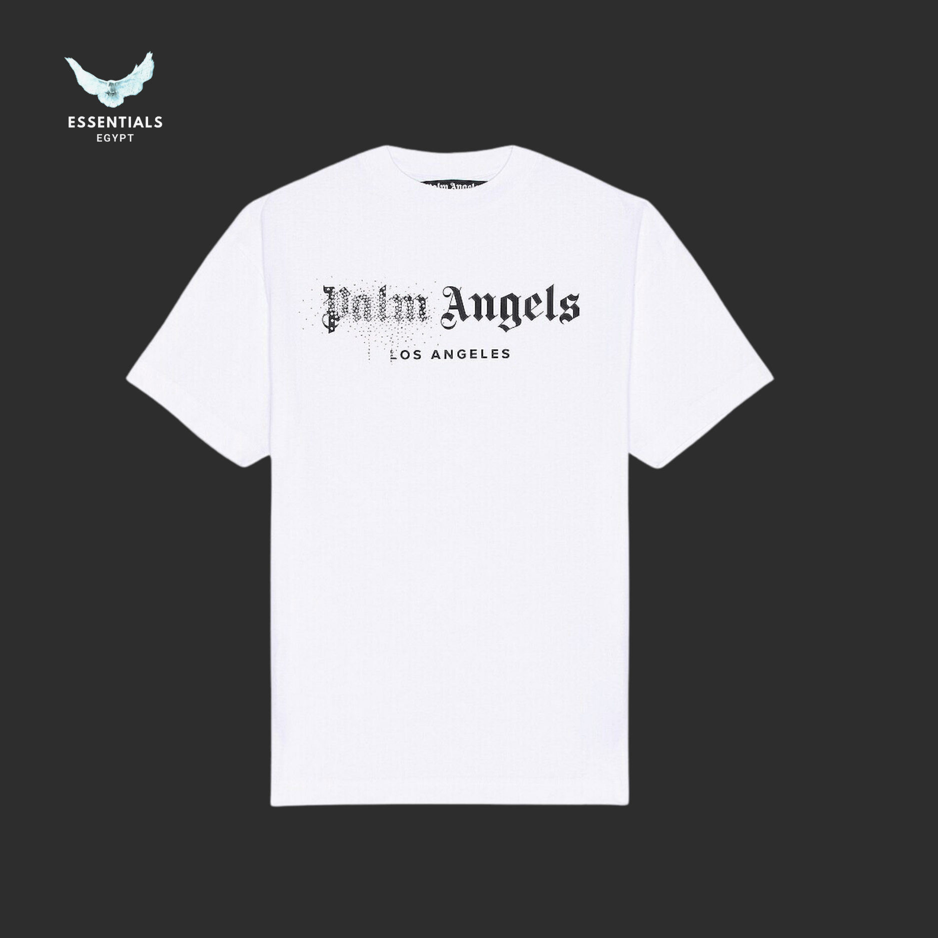 Palm Angels T-Shirt – Rhinestone Sprayed Logo - ESSENTIALS EGYPT