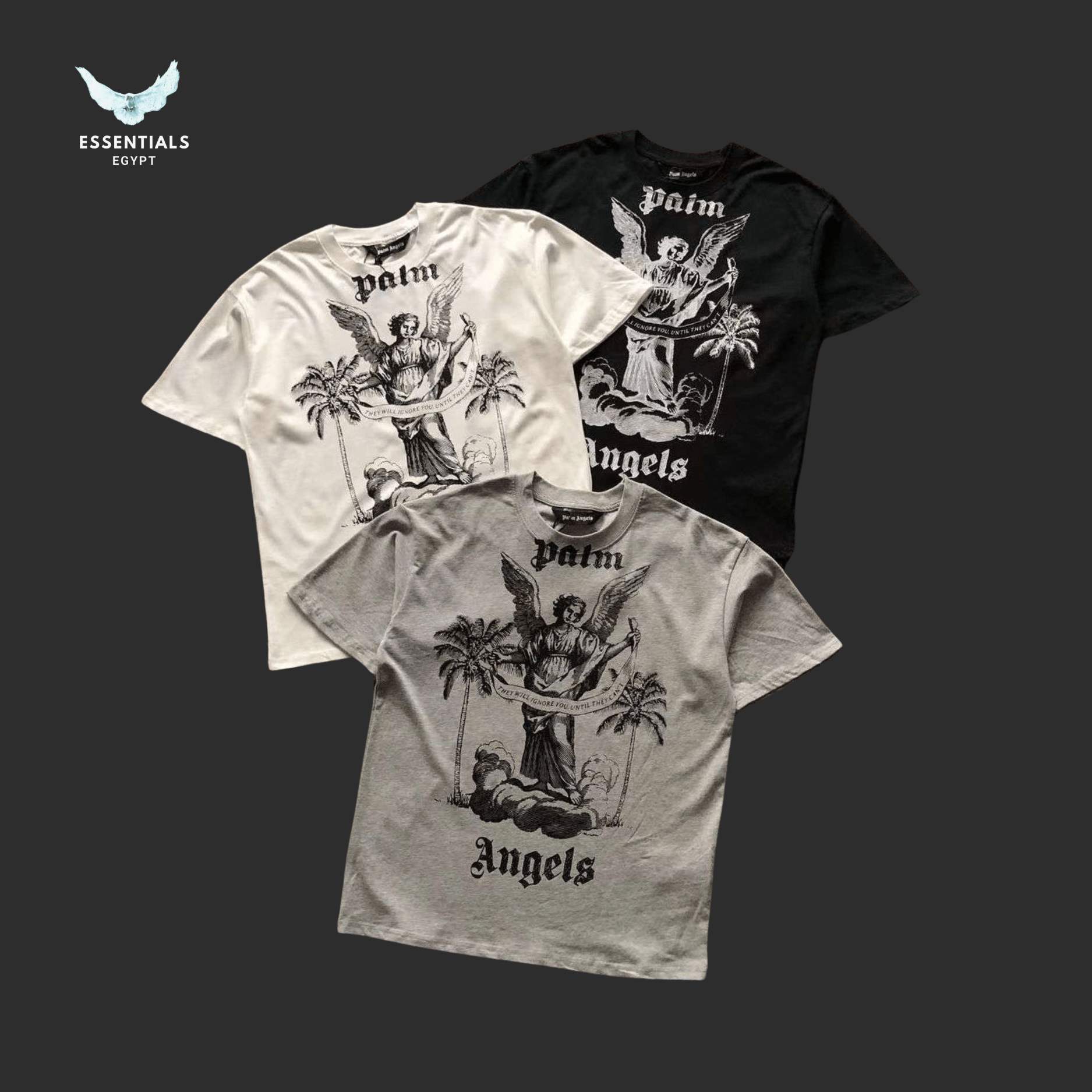 Palm Angels T-Shirt – University Logo Print - ESSENTIALS EGYPT