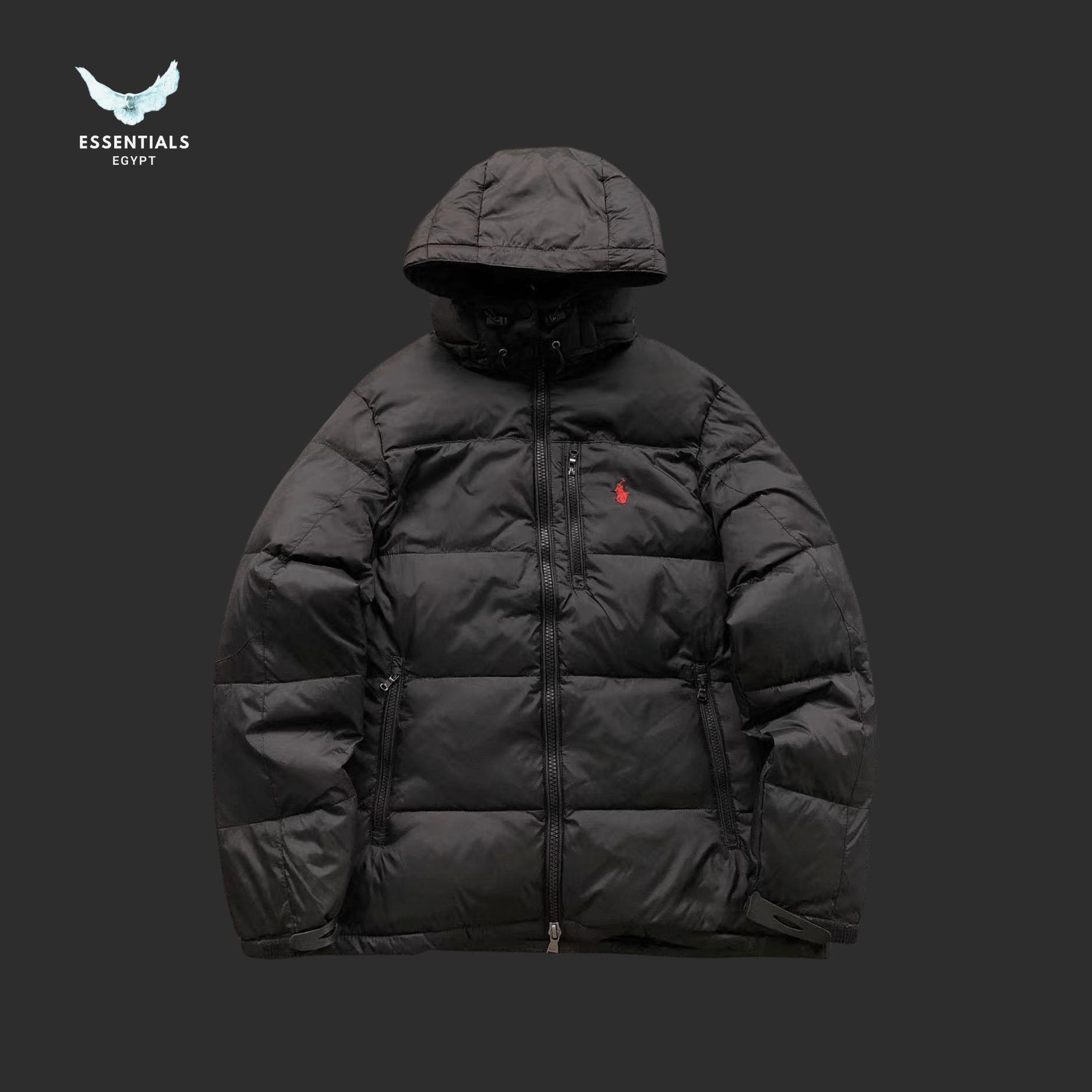 Ralph Lauren Down Jacket – Navy & Black Puffer - ESSENTIALS EGYPT