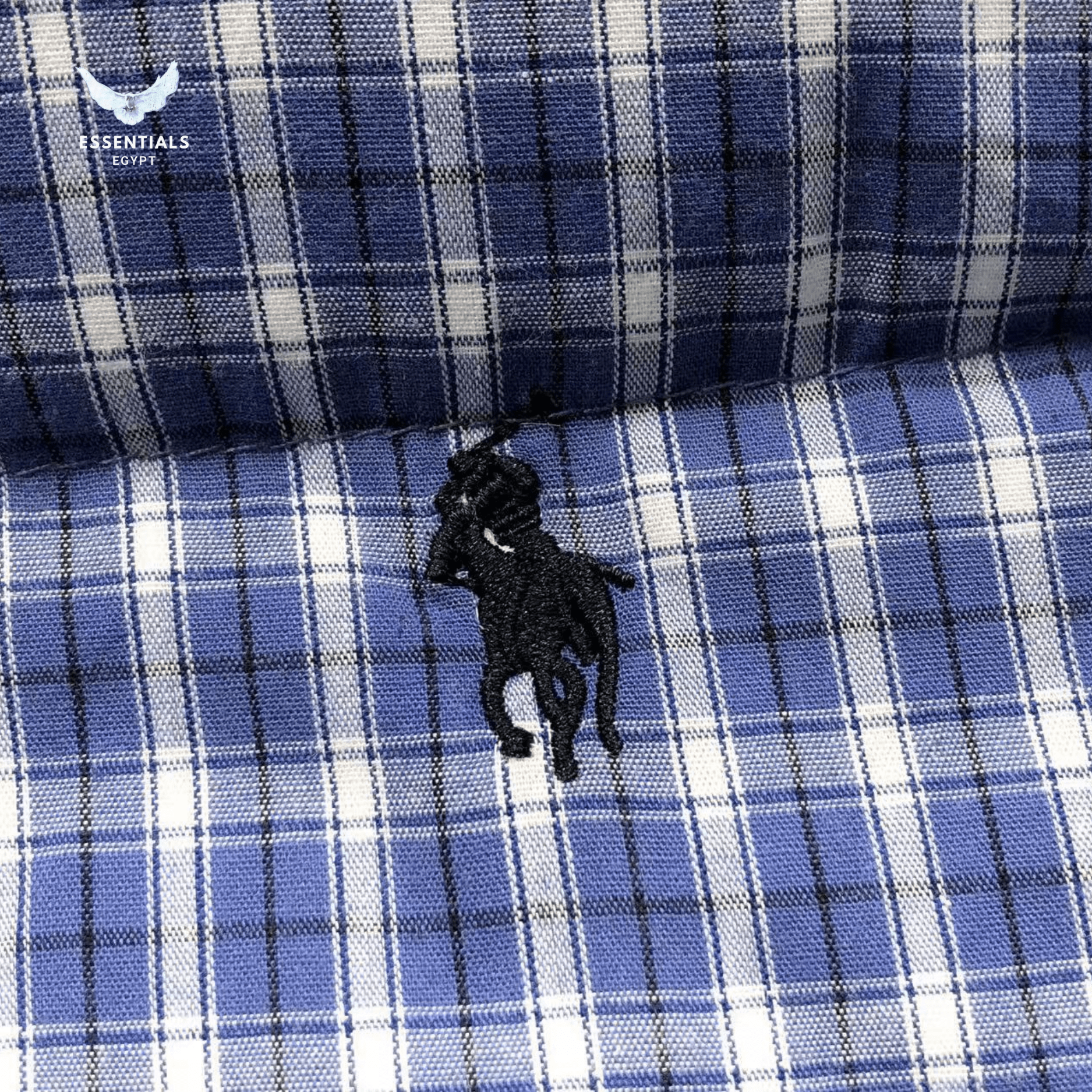 Ralph Lauren Down Jacket – Blue Checkered Puffer - ESSENTIALS EGYPT