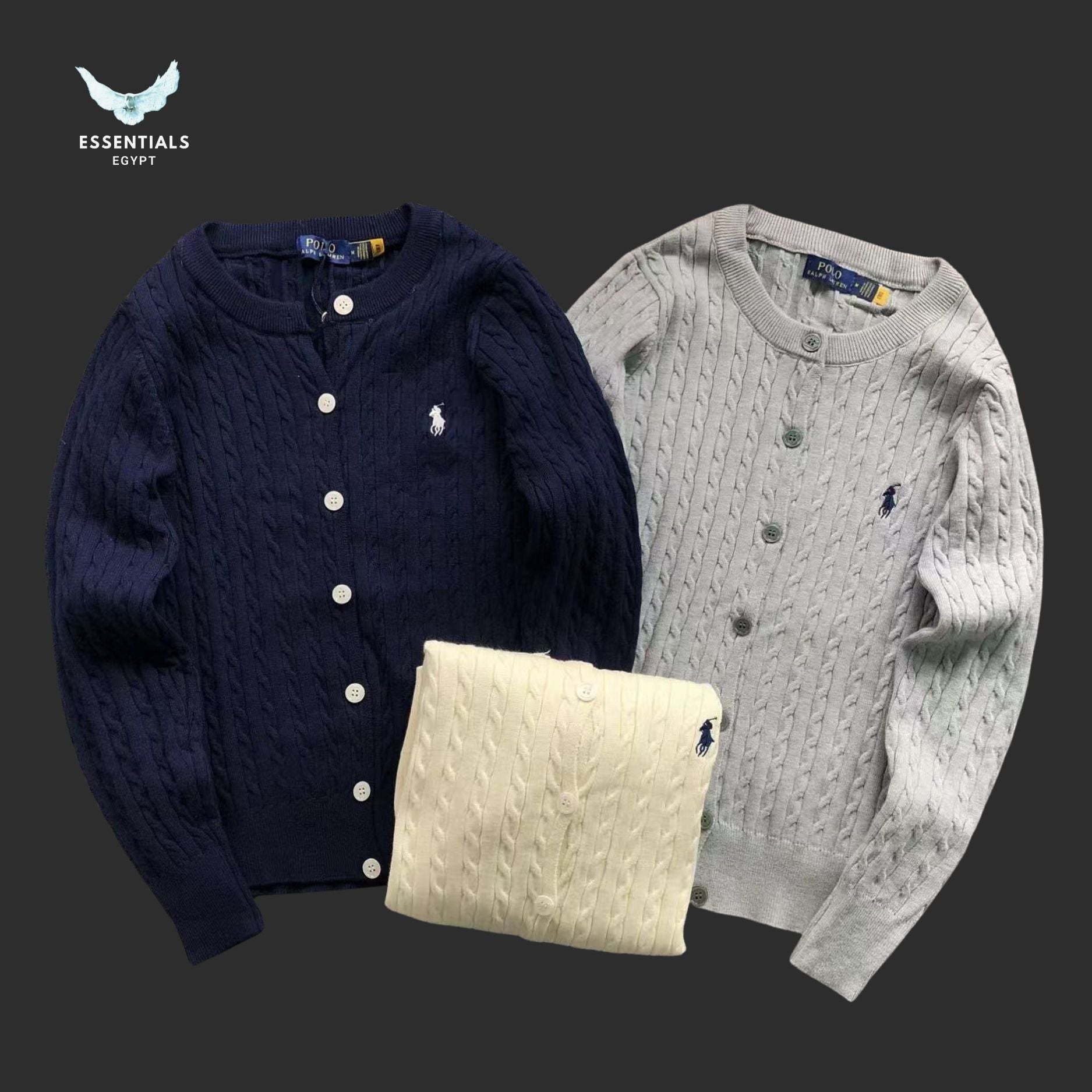 Ralph Lauren Cable - Knit Cardigan – Button - Up Edition - ESSENTIALS EGYPT