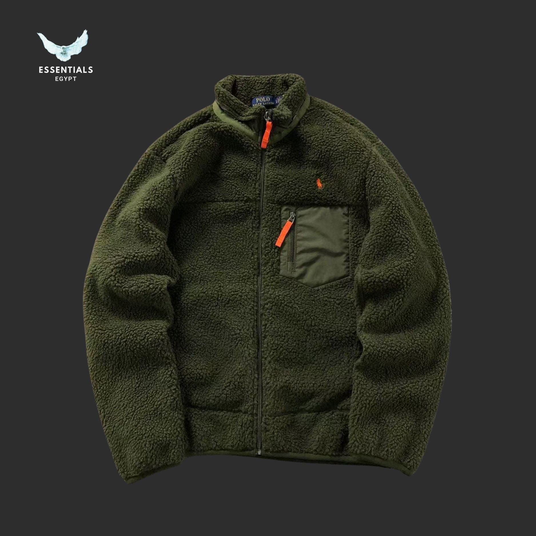 Ralph Lauren Fleece Jacket – Multi - Color Sherpa - ESSENTIALS EGYPT