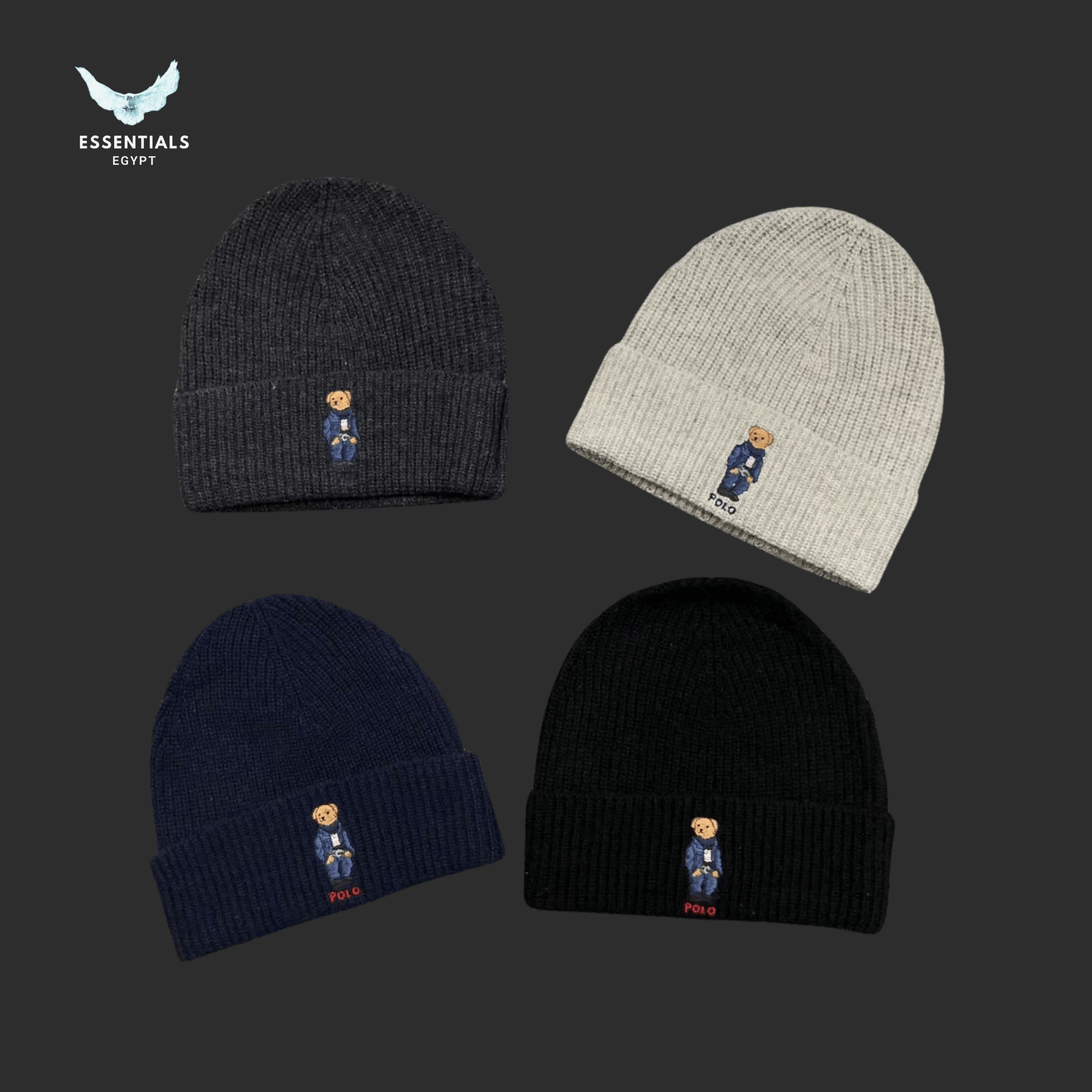 Ralph Lauren Hat – Bear Patch Beanie (Drop 1) - ESSENTIALS EGYPT