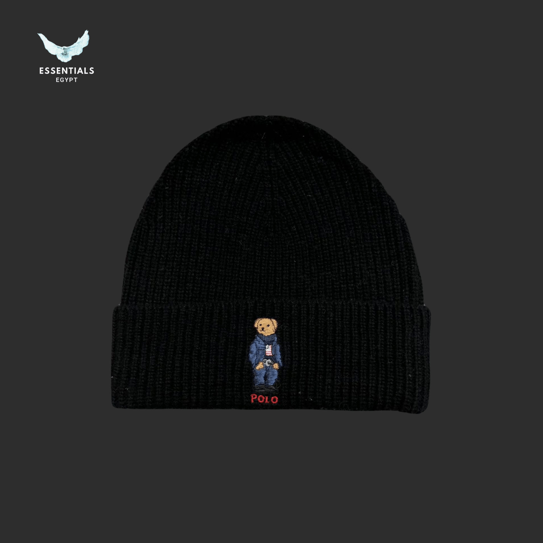 Ralph Lauren Hat – Bear Patch Beanie (Drop 1) - ESSENTIALS EGYPT