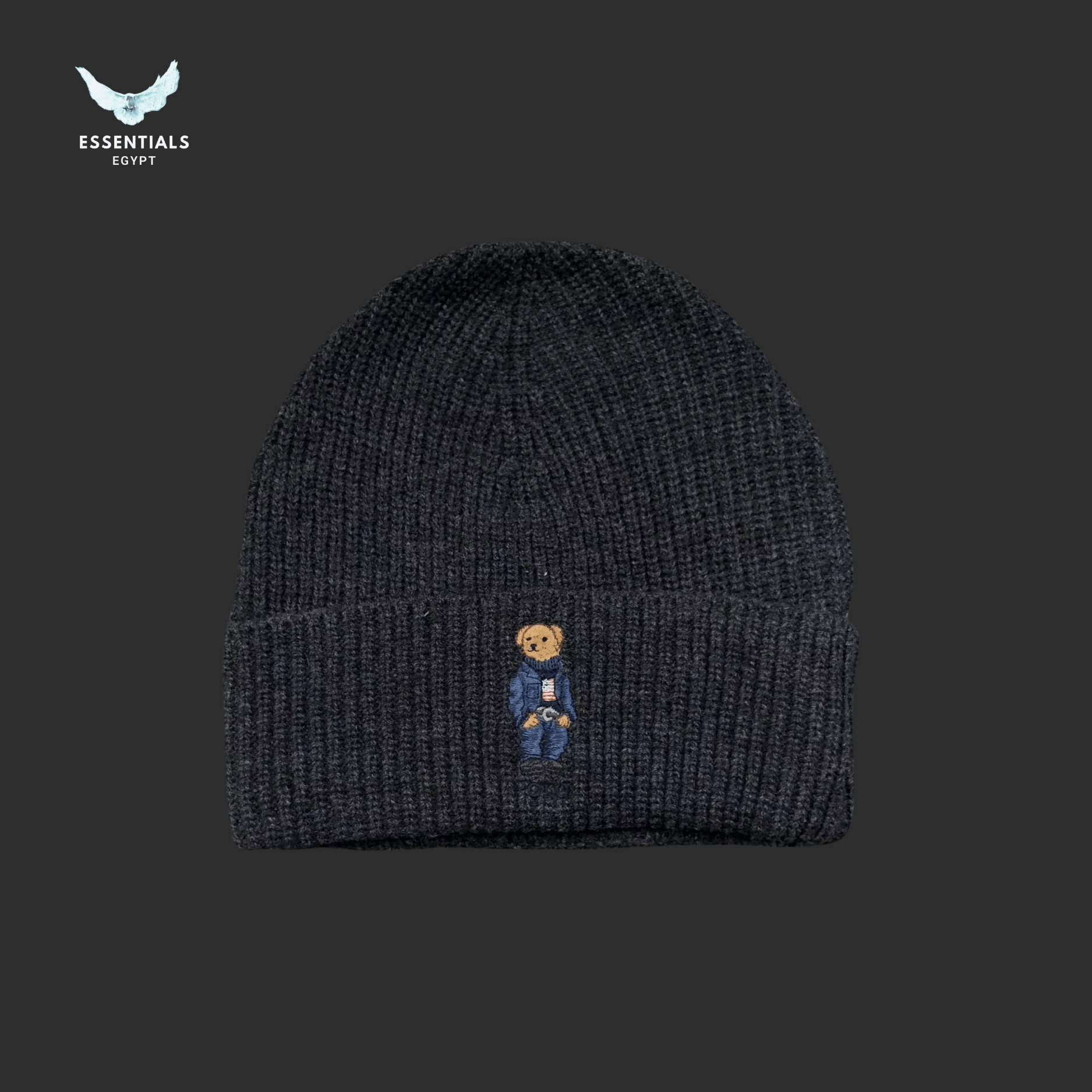 Ralph Lauren Hat – Bear Patch Beanie (Drop 1) - ESSENTIALS EGYPT