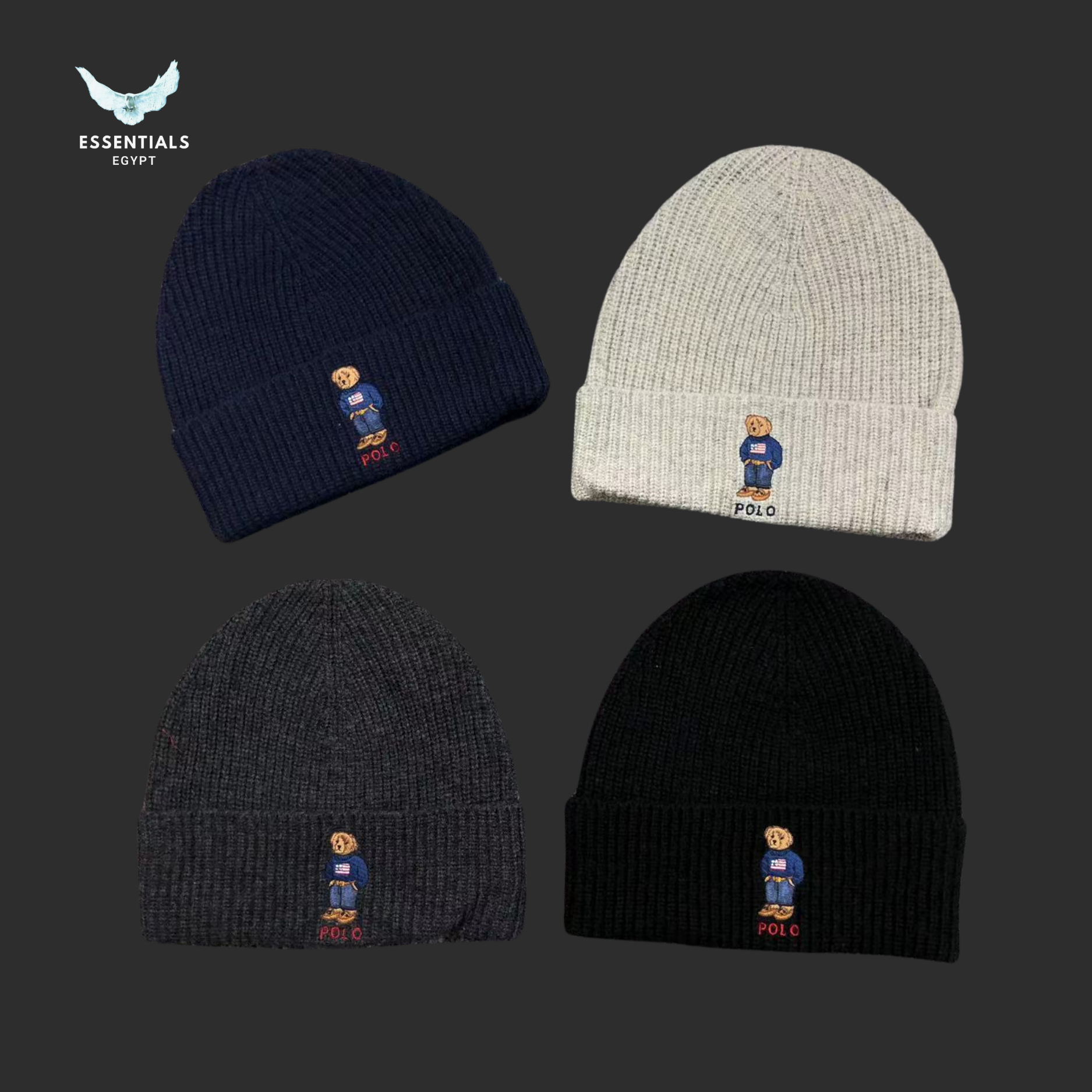 Ralph Lauren Hat – Bear Patch Beanie (Drop 2)
