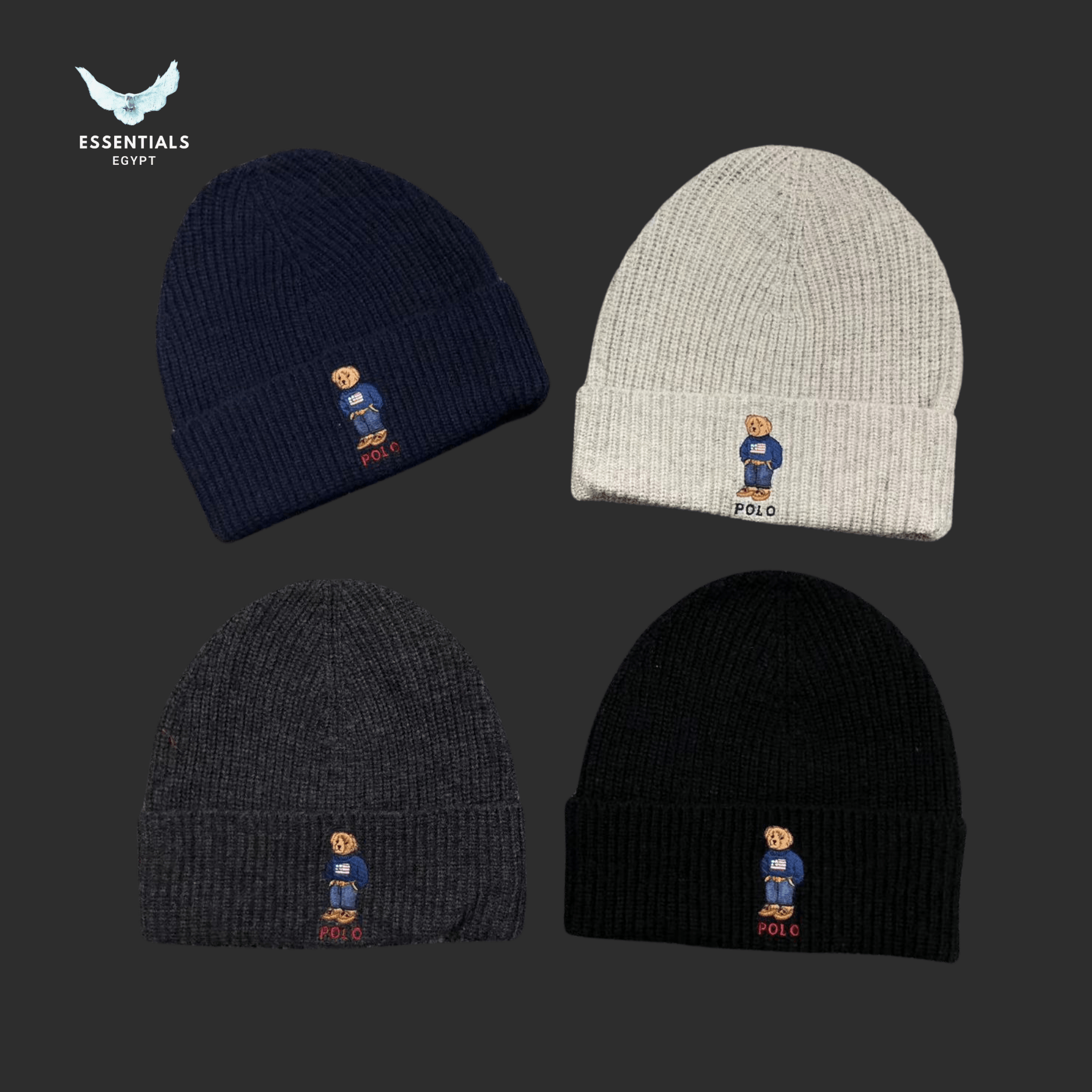 Ralph Lauren Hat – Bear Patch Beanie (Drop 2) - ESSENTIALS EGYPT