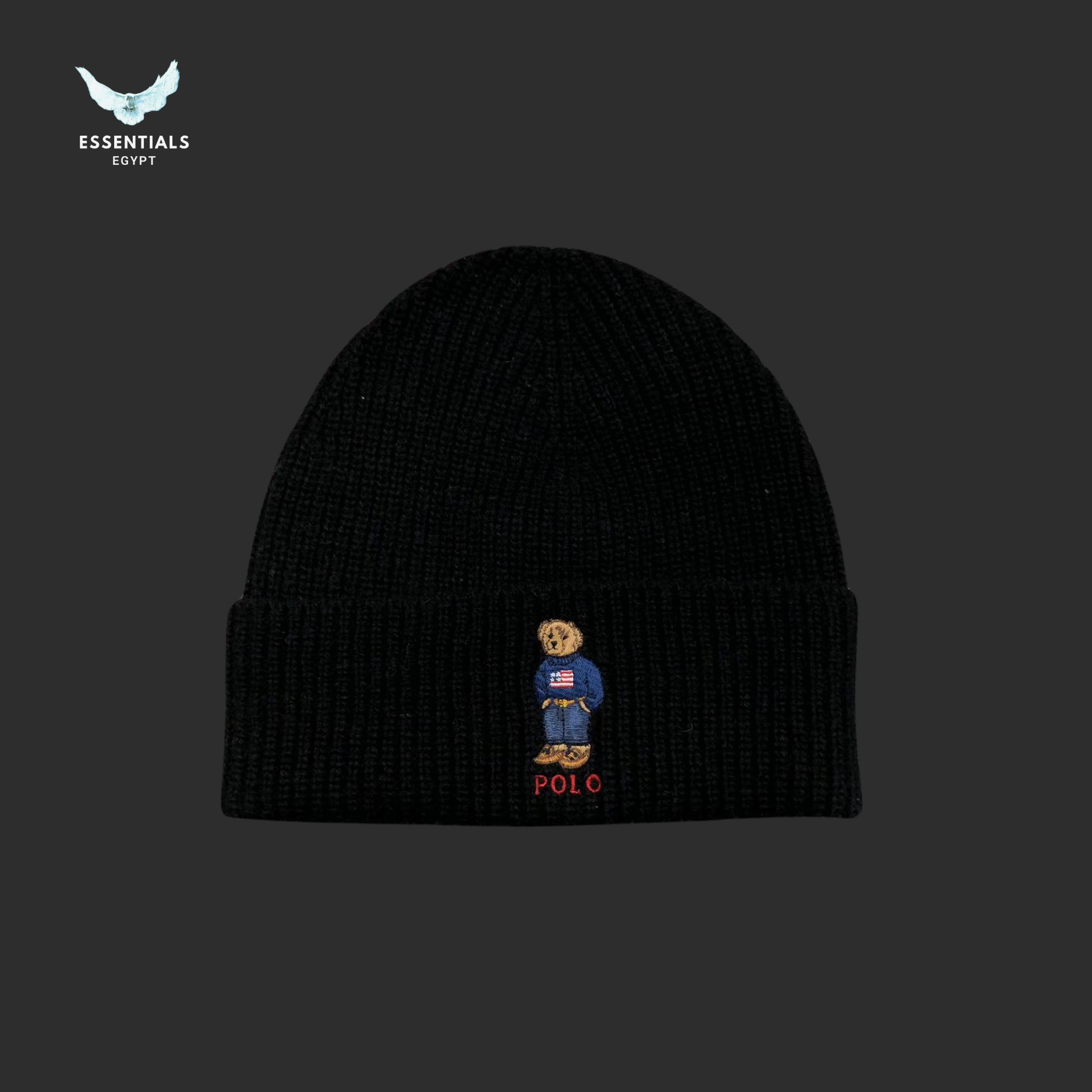 Ralph Lauren Hat – Bear Patch Beanie (Drop 2)