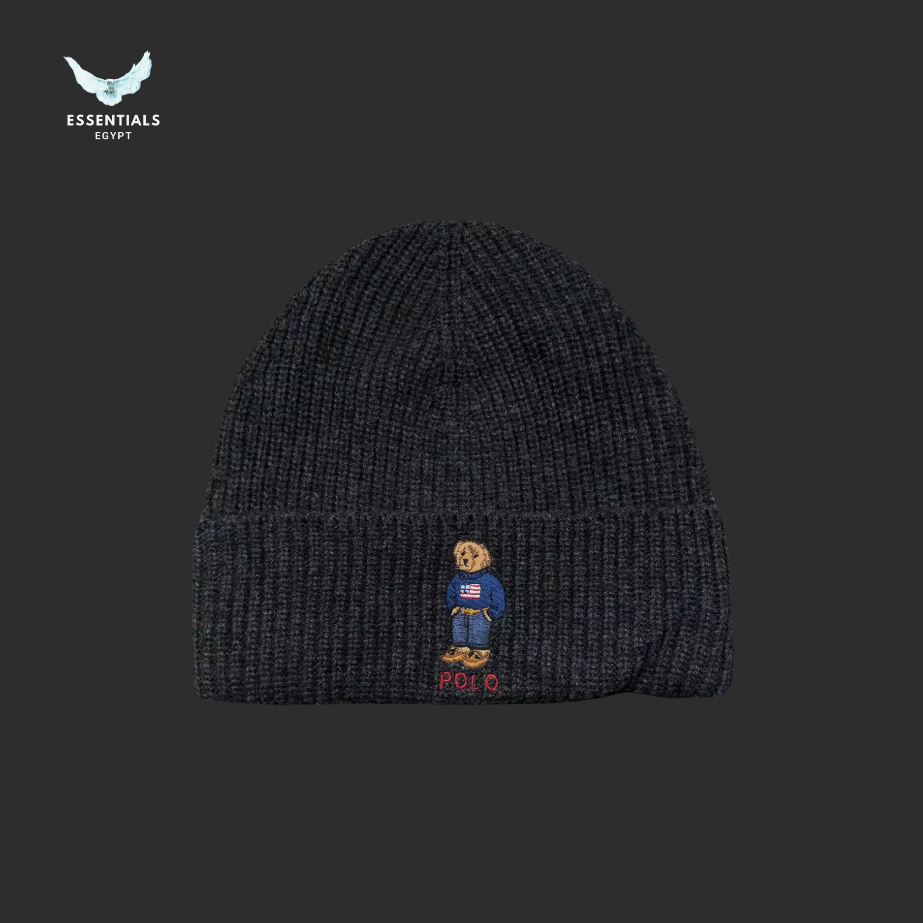 Ralph Lauren Hat – Bear Patch Beanie (Drop 2)