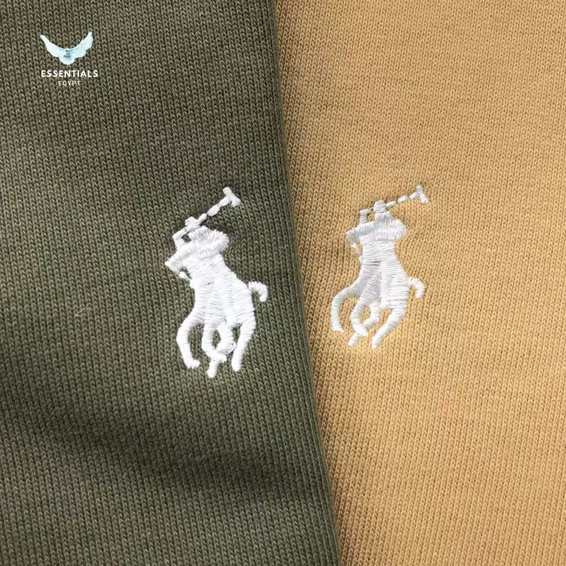 Ralph Lauren Polo Collar Sweatshirt – Olive & Beige