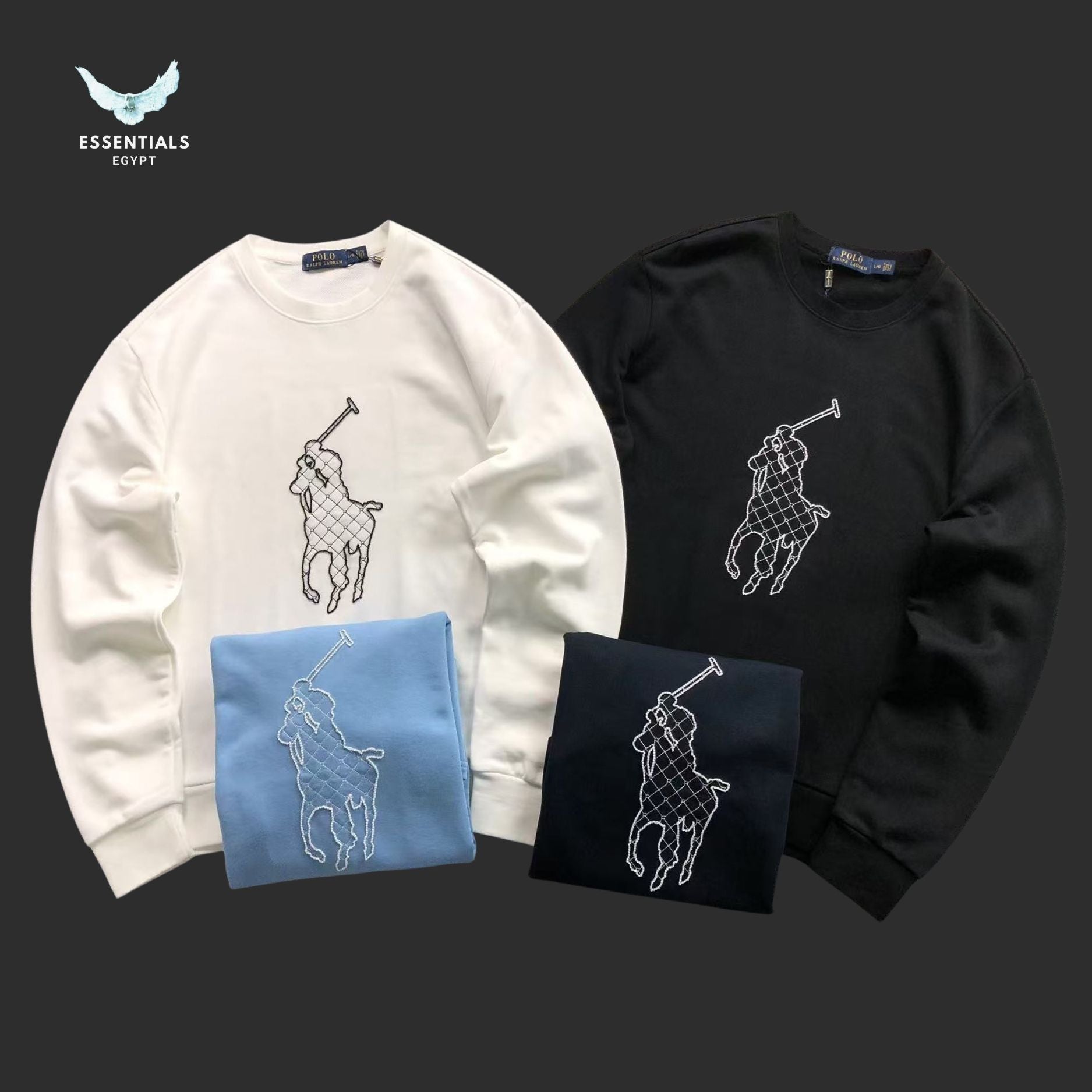 Ralph Lauren Sweatshirt – Polo Player Graphic - ESSENTIALS EGYPT