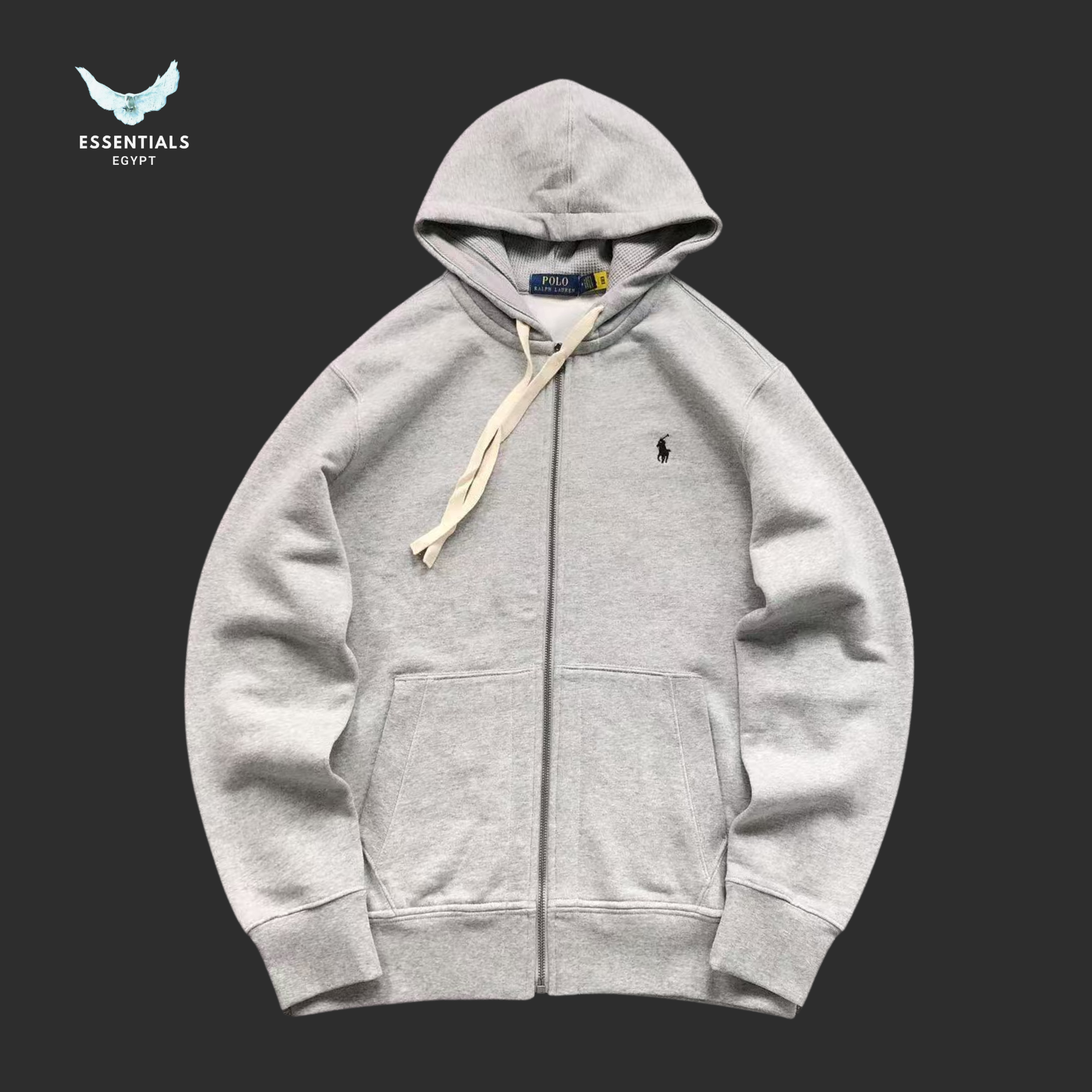 Ralph Lauren Zip Hoodie – Grey & Black