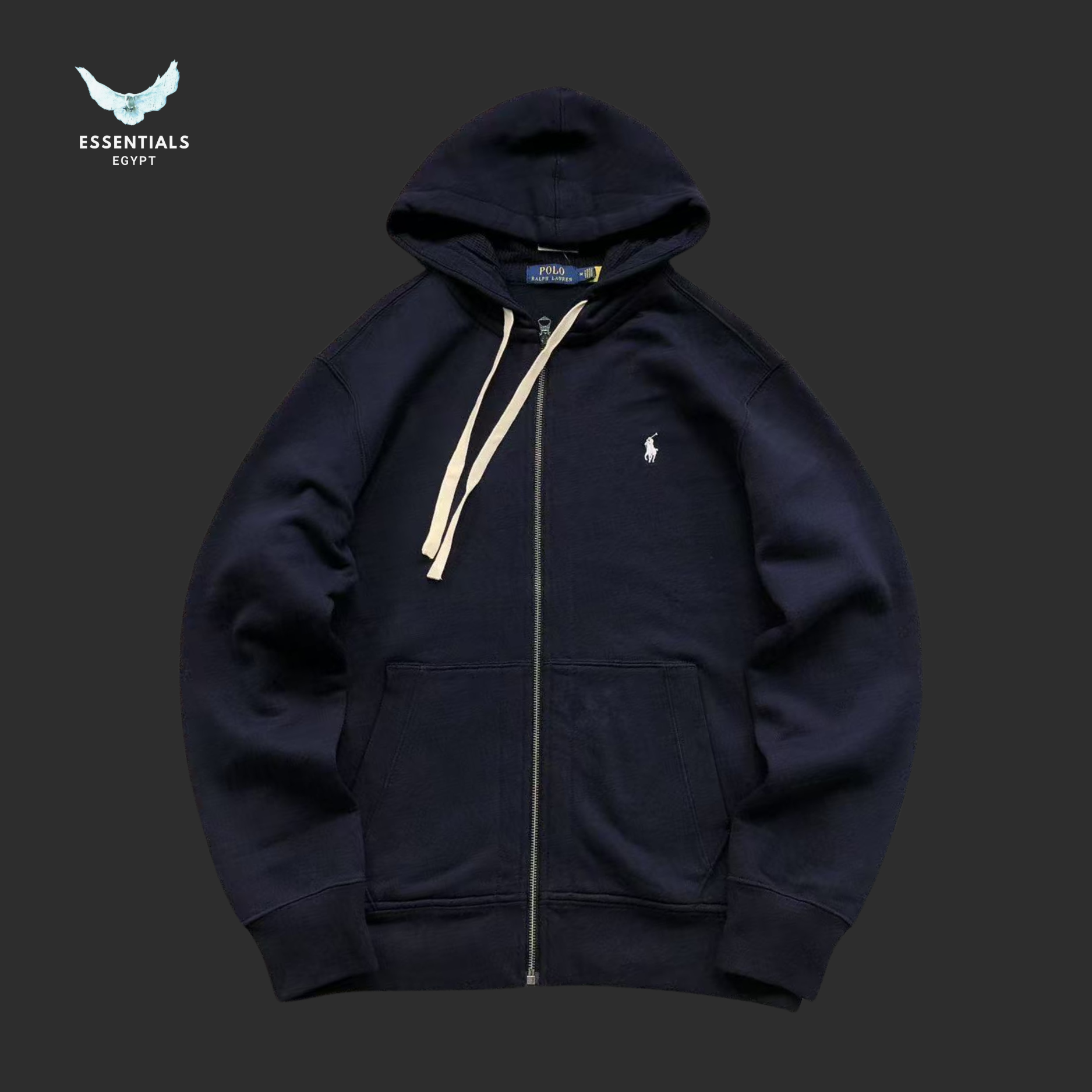 Ralph Lauren Zip Hoodie – Grey & Black