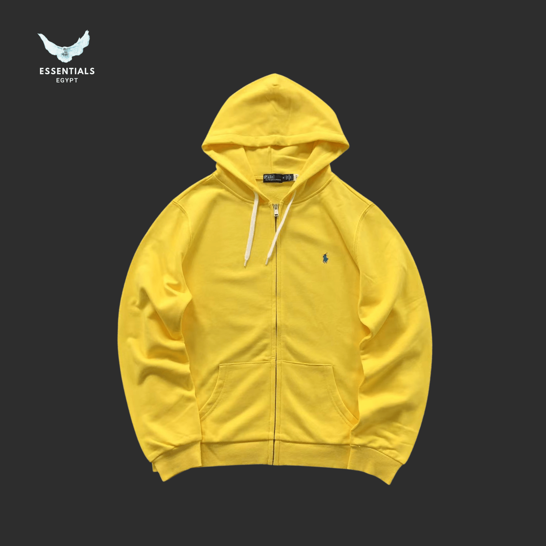 Ralph Lauren Hoodie – Two - Tone Navy & White - ESSENTIALS EGYPT