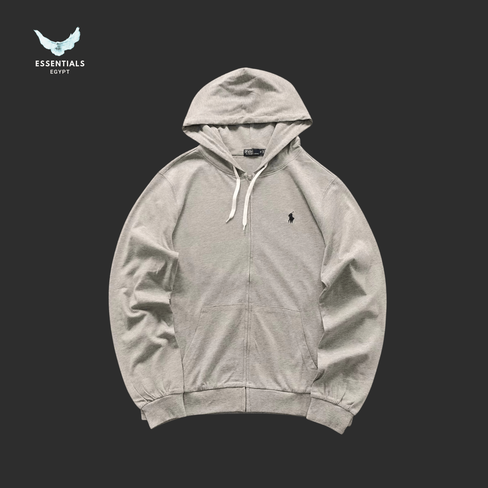 Ralph Lauren Hoodie – Two - Tone Navy & White - ESSENTIALS EGYPT