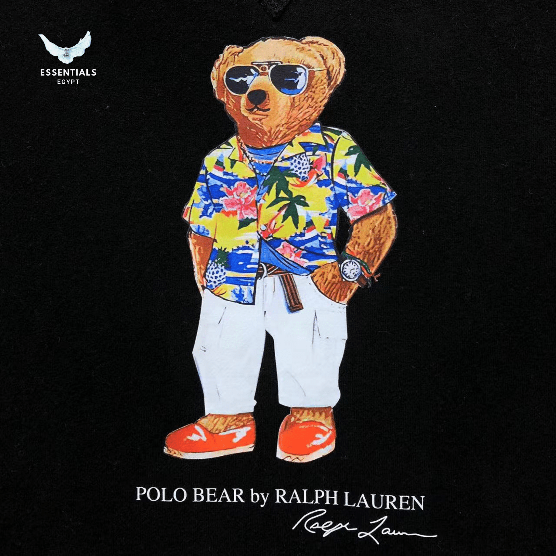 Ralph Lauren Hoodie – Bear in Floral Shirt - ESSENTIALS EGYPT